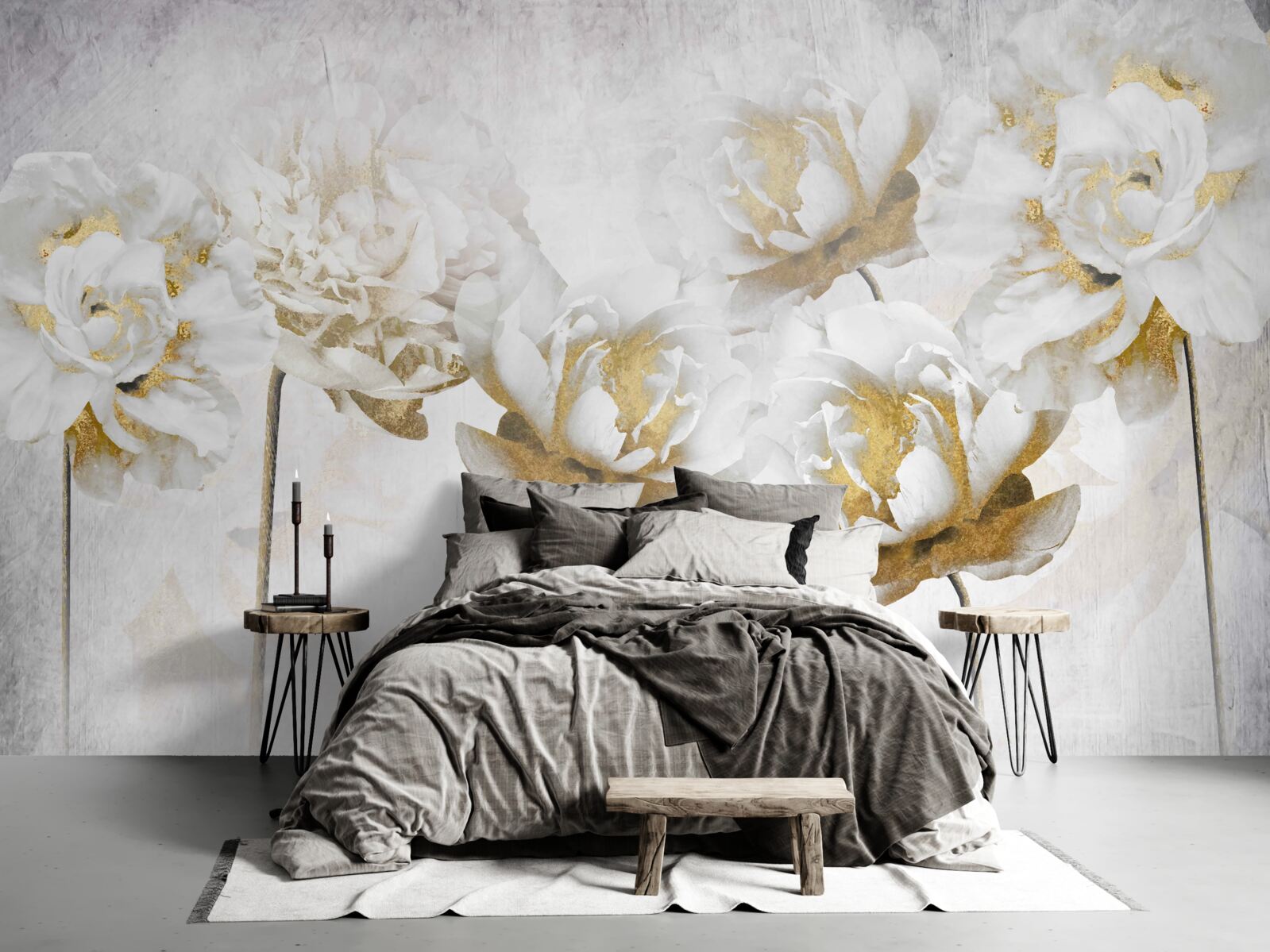 Fototapeta Śliczne, bawełniane kwiatki w kolorze białym