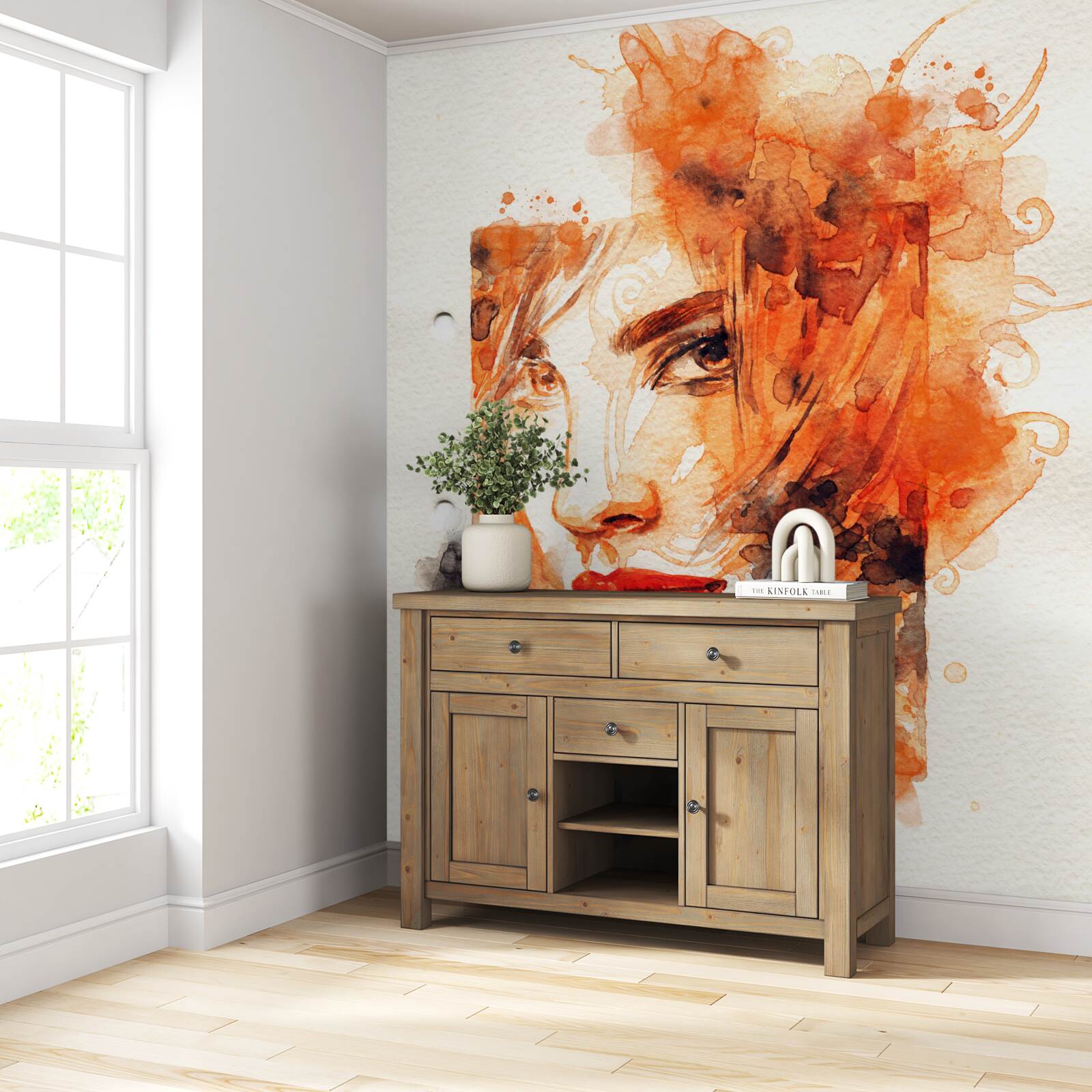 Fototapeta kobieta w jesiennych kolorach