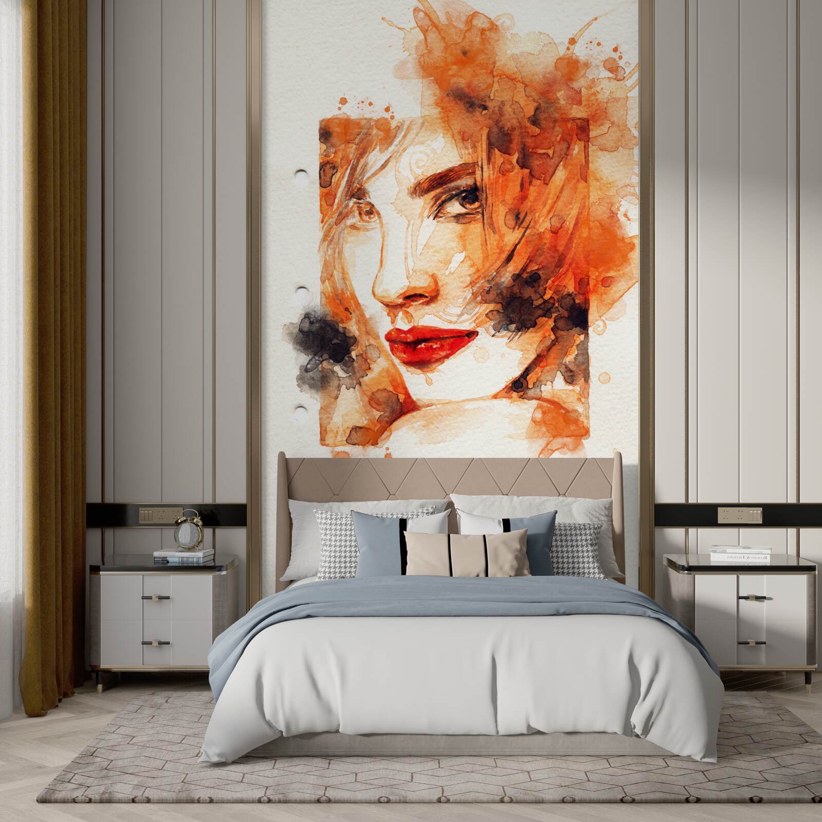 Fototapeta kobieta w jesiennych kolorach