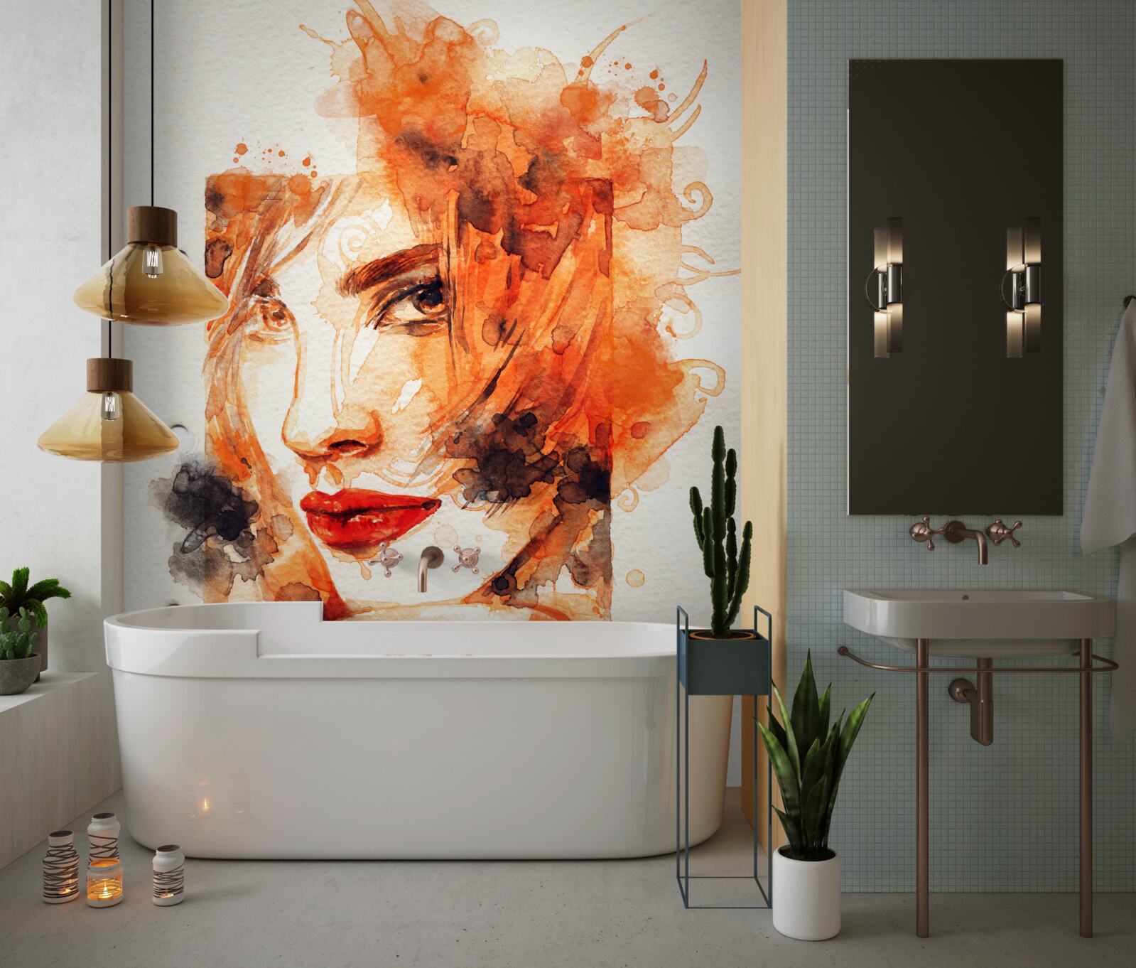 Fototapeta kobieta w jesiennych kolorach