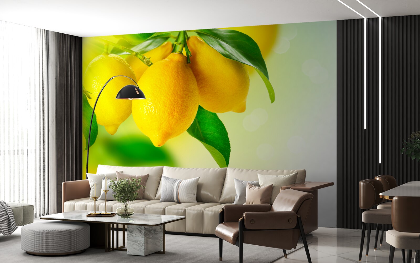 Fototapeta cytryny mają bogaty żółty kolor