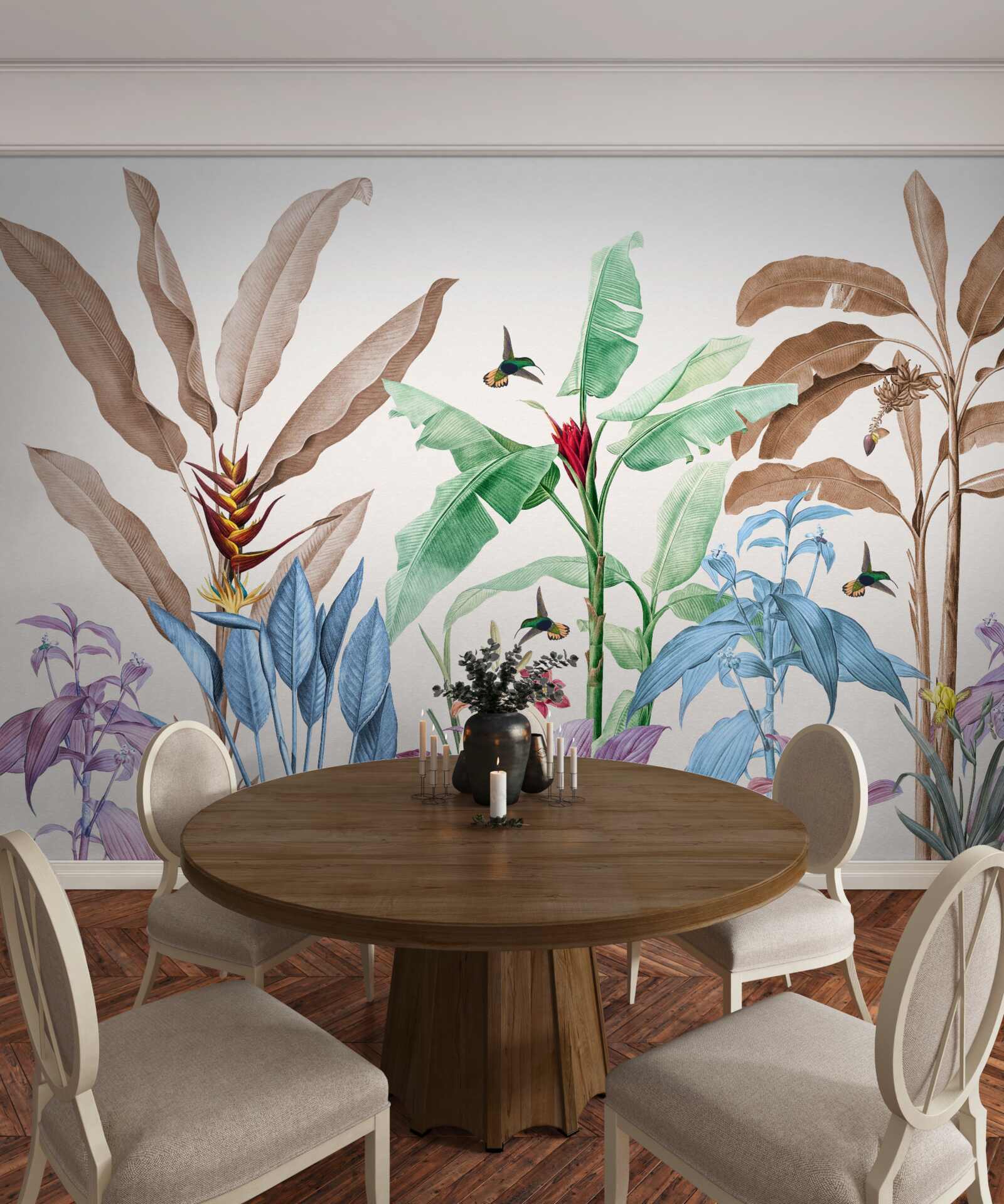 Fototapeta akwarela las tropikalny