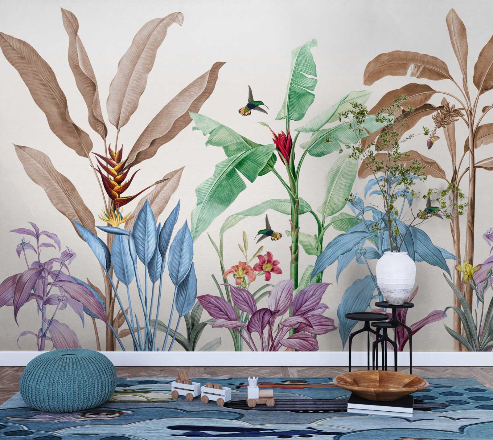 Fototapeta akwarela las tropikalny