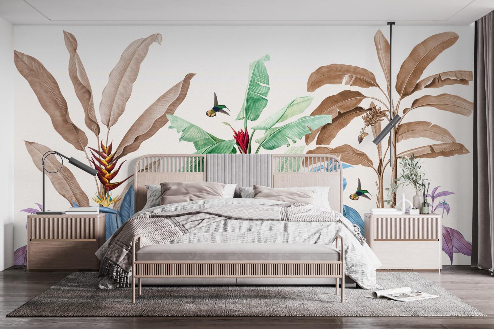 Fototapeta akwarela las tropikalny