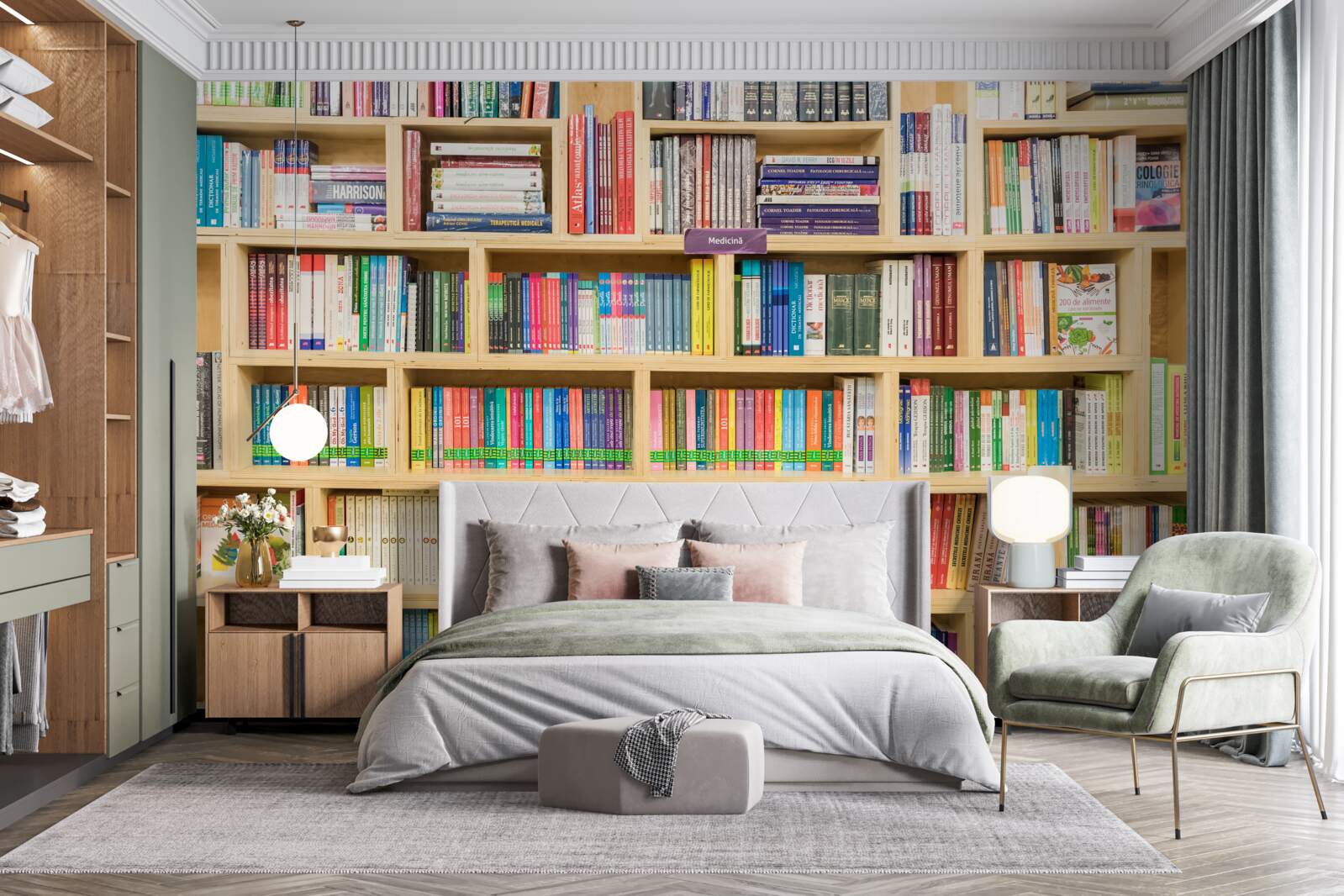 Fototapeta tomy w domowym księgozbiorze