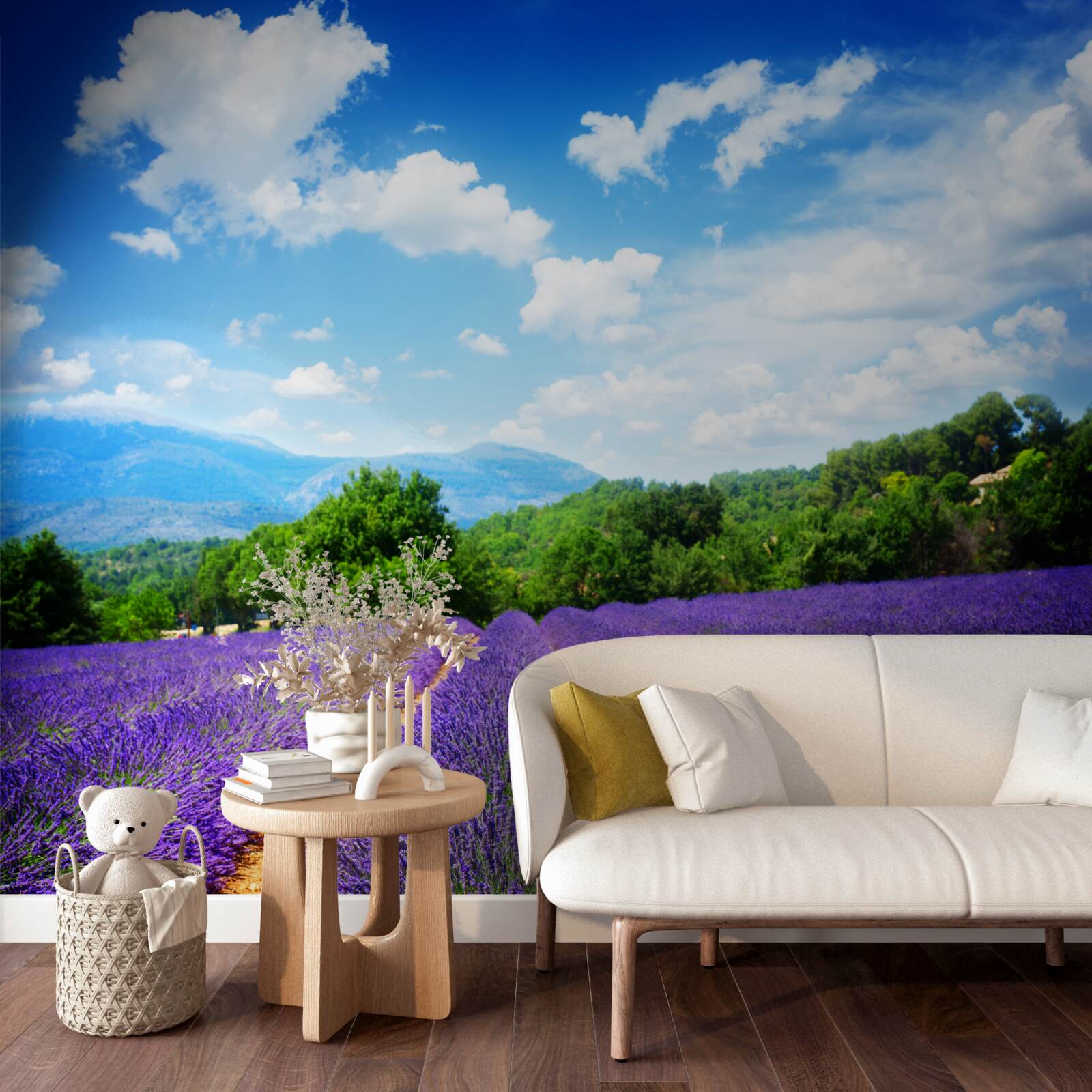 Fototapeta niekończące się połacie miękkiej lawendy