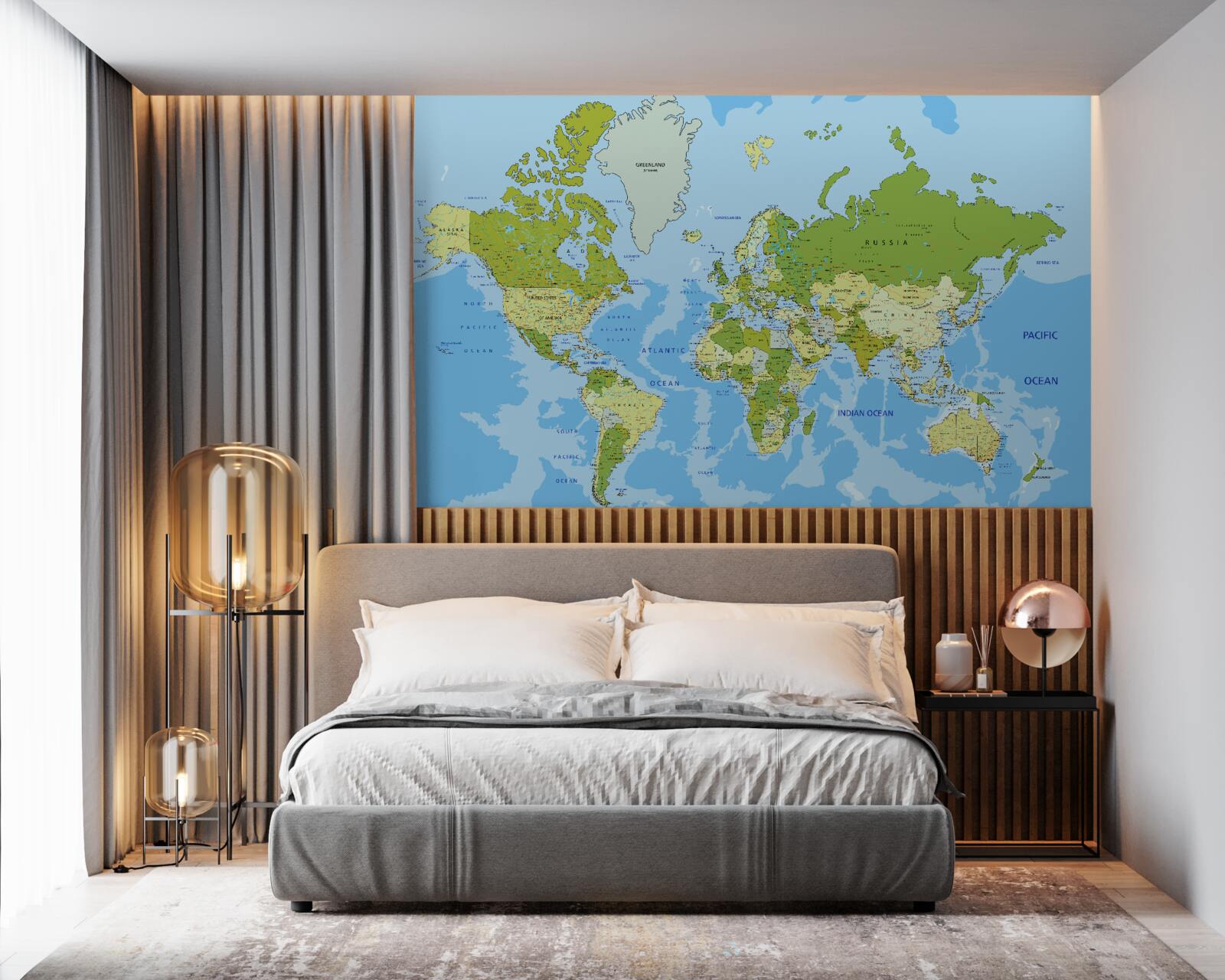 Fototapeta tradycyjna mapa świata