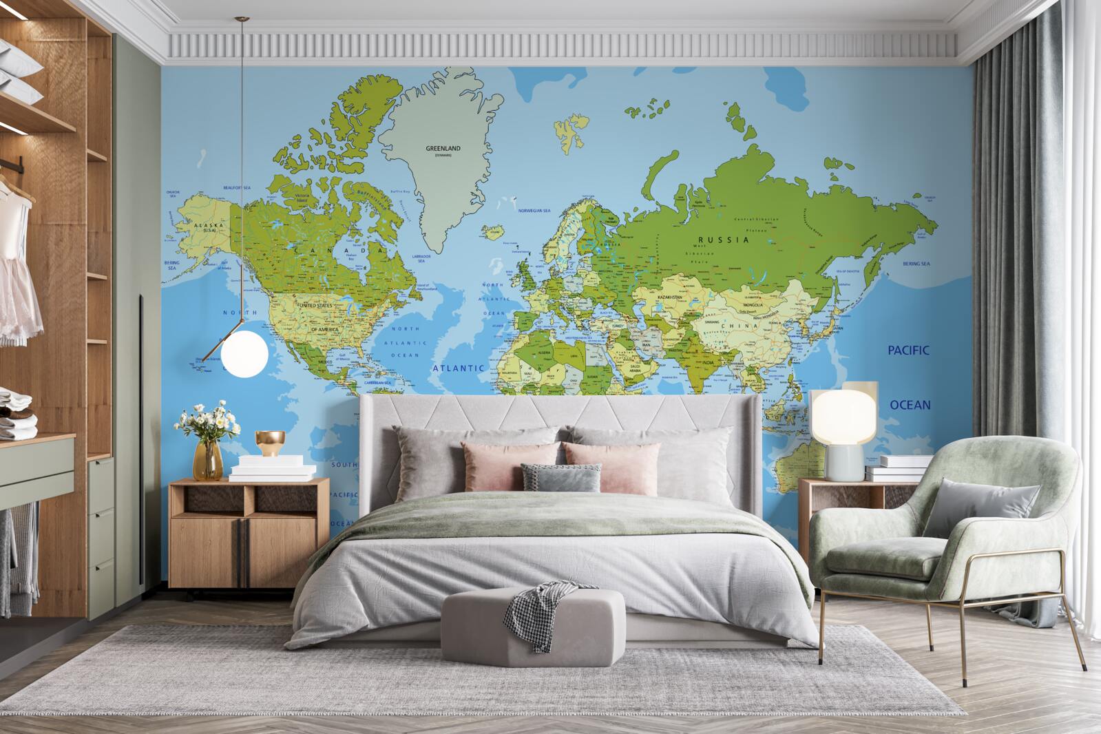 Fototapeta tradycyjna mapa świata