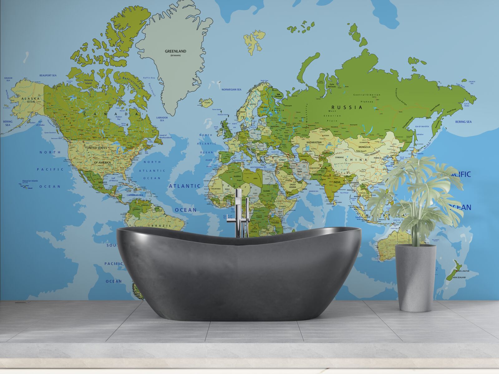 Fototapeta tradycyjna mapa świata