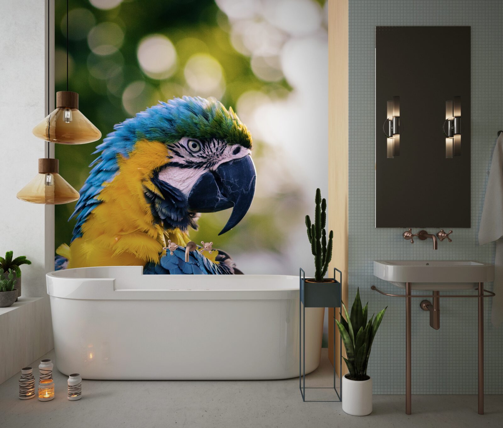 Fototapeta wizerunek atrakcyjnej papugi