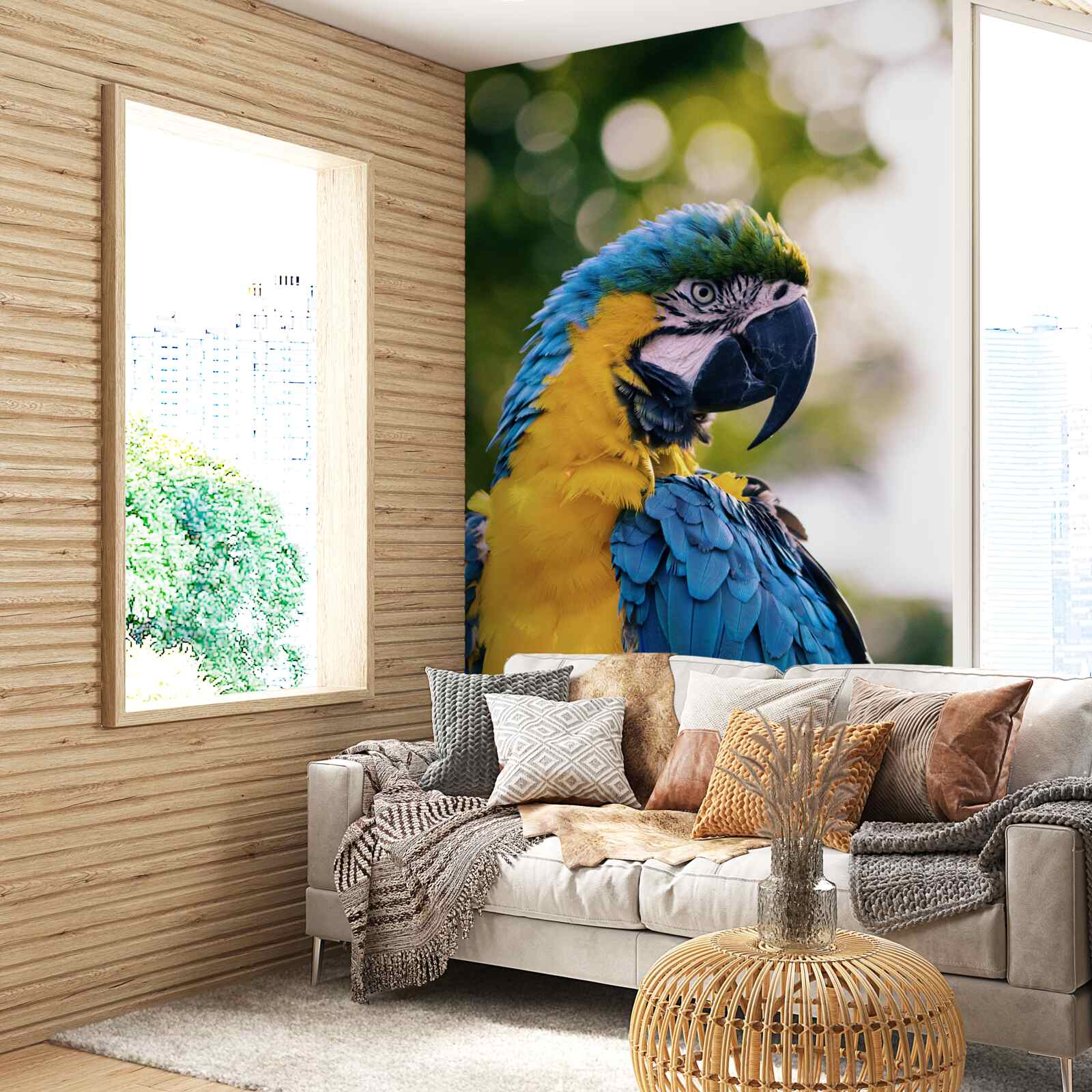 Fototapeta wizerunek atrakcyjnej papugi