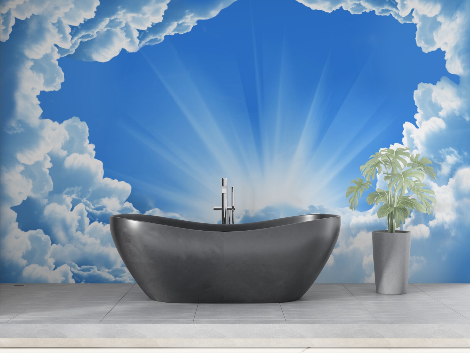 Fototapeta rankiem przychodzi świt za chmurami