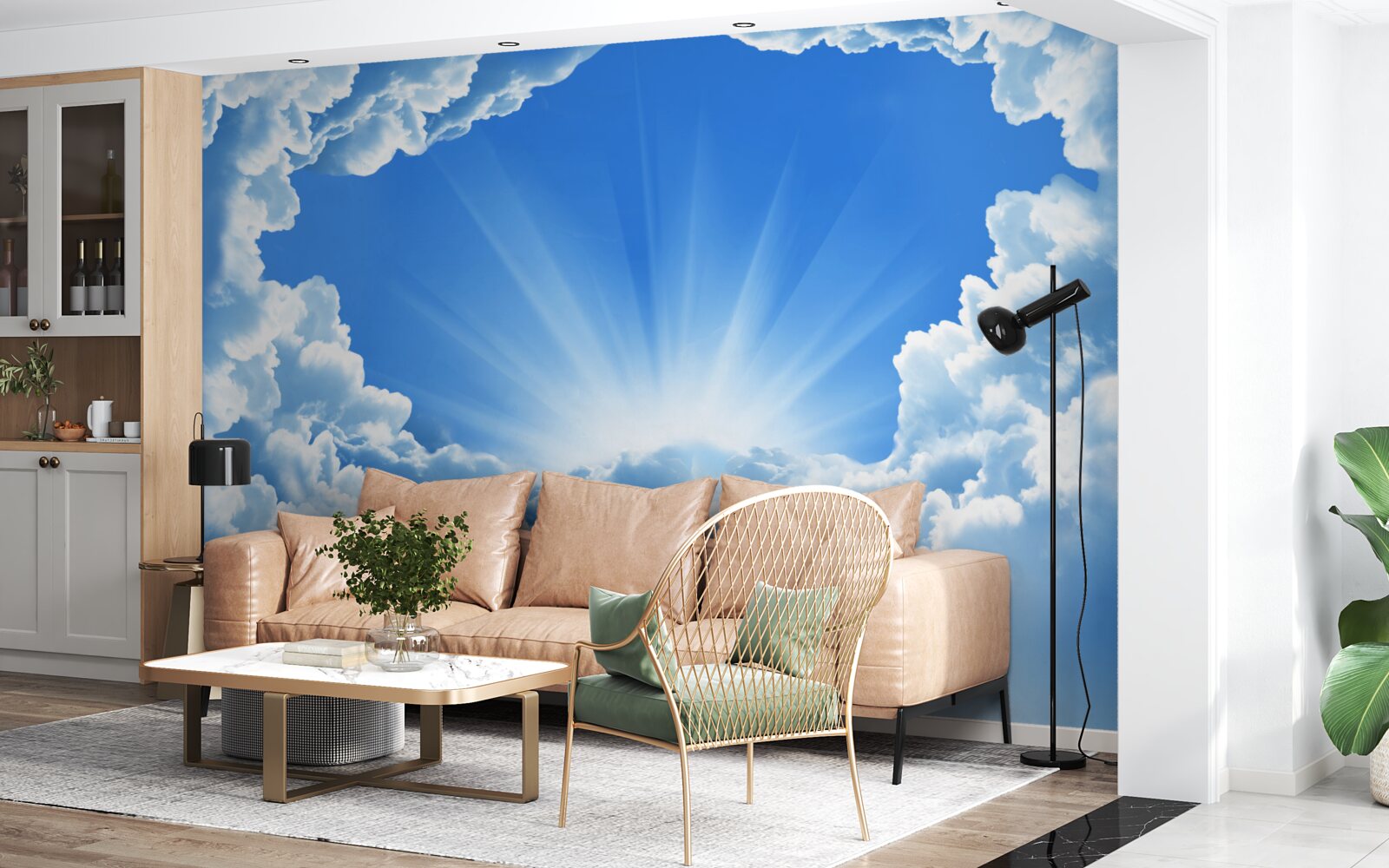 Fototapeta rankiem przychodzi świt za chmurami