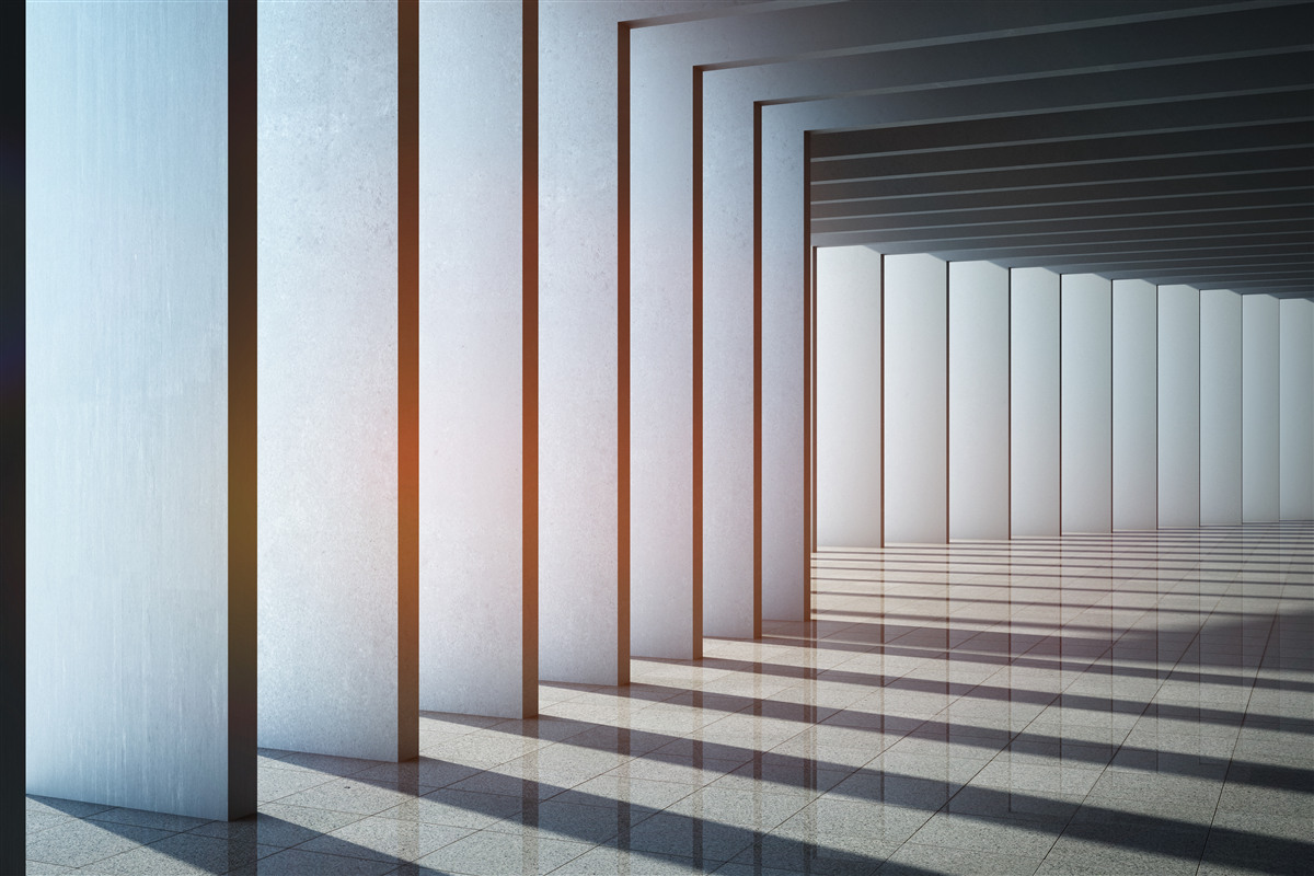 Fototapeta prostokątne łuki o świcie