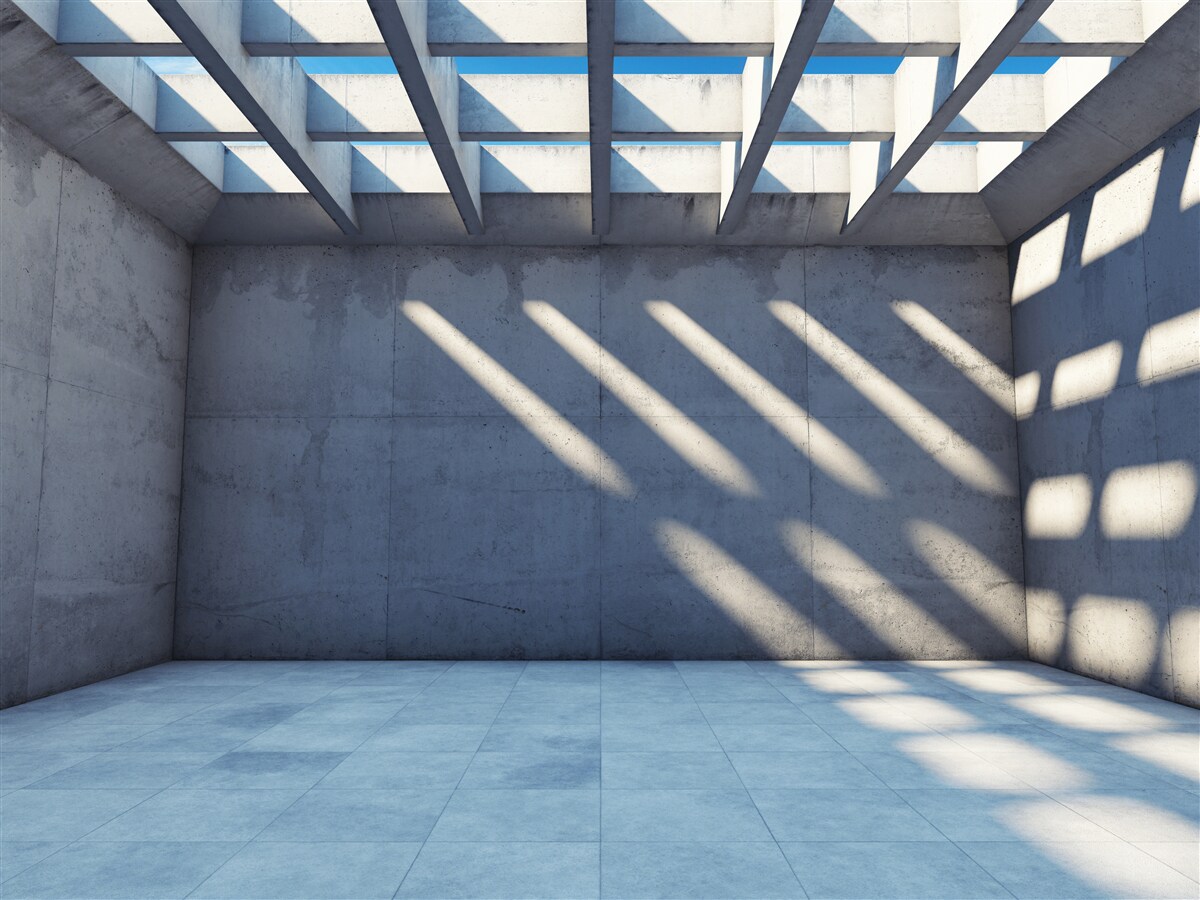 Fototapeta sufit siatkowy o kwadratowym wzorze i przezroczystości