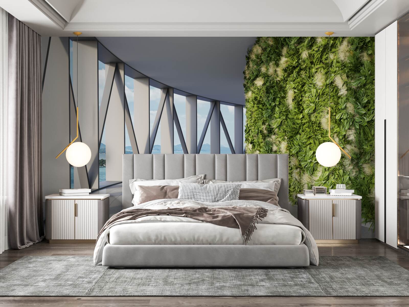 Fototapeta jasnozielony obrotowy korytarz