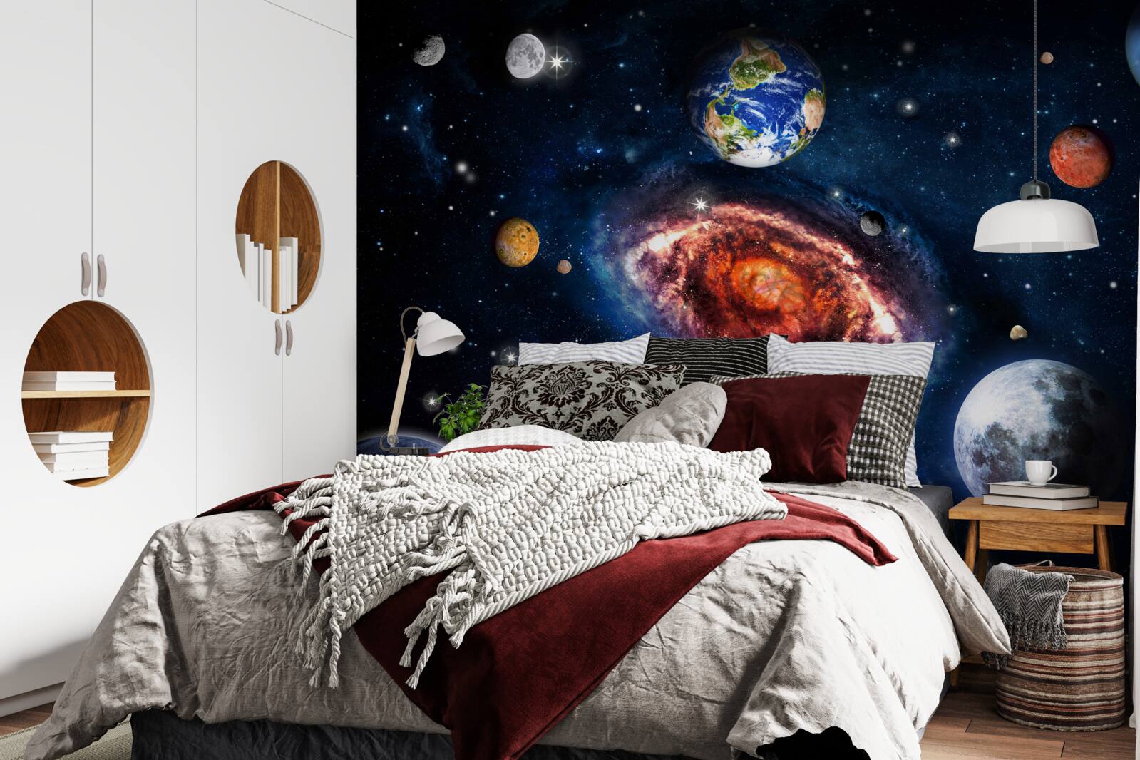 Fototapeta galaktyka służy jako pole rotacyjne dla obiektów kosmicznych