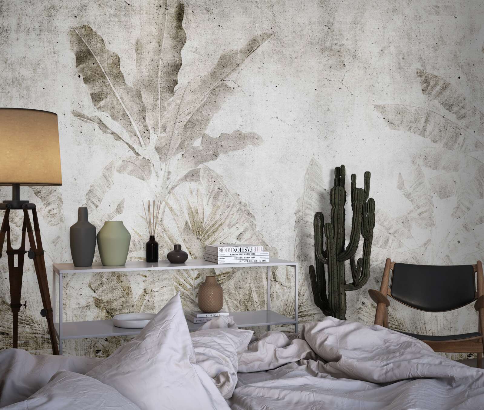 Fototapeta mgła spowija liście drzew tropikalnych