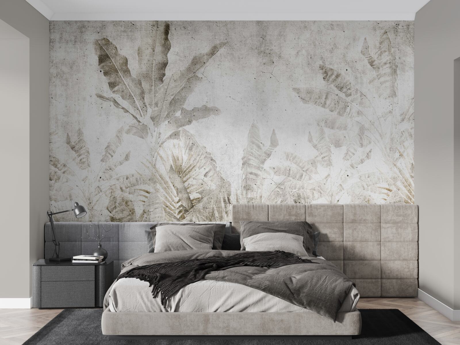 Fototapeta mgła spowija liście drzew tropikalnych