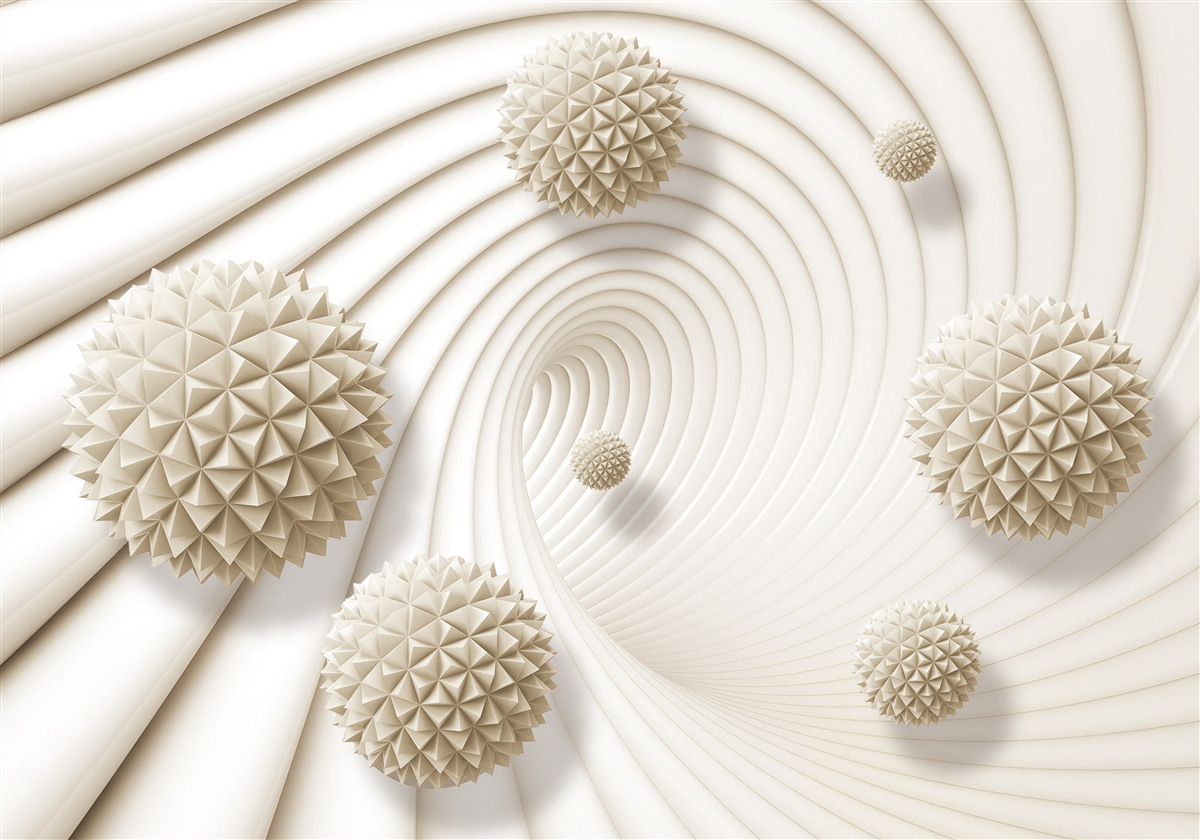 Fototapeta jasne kule w kształcie szprych w wirze