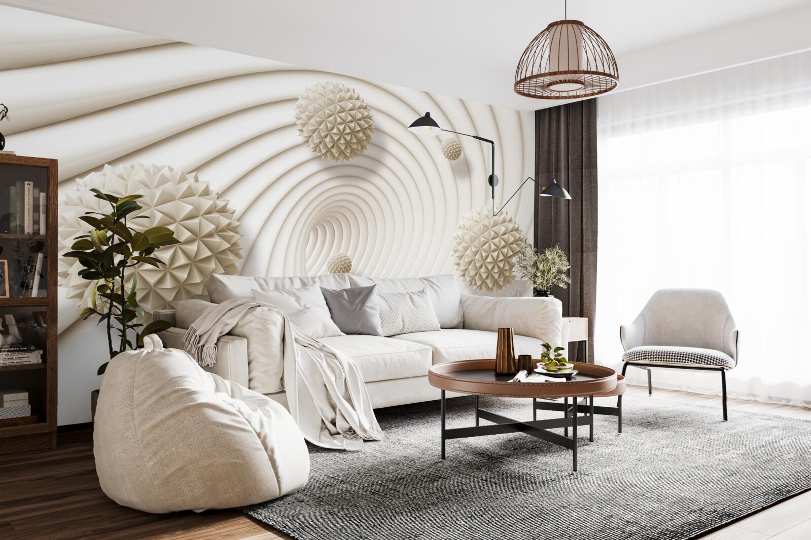 Fototapeta jasne kule w kształcie szprych w wirze