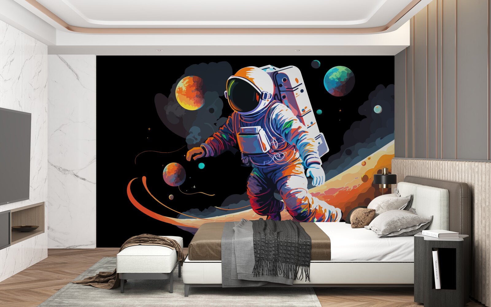 Fototapeta astronauta we wszechświecie