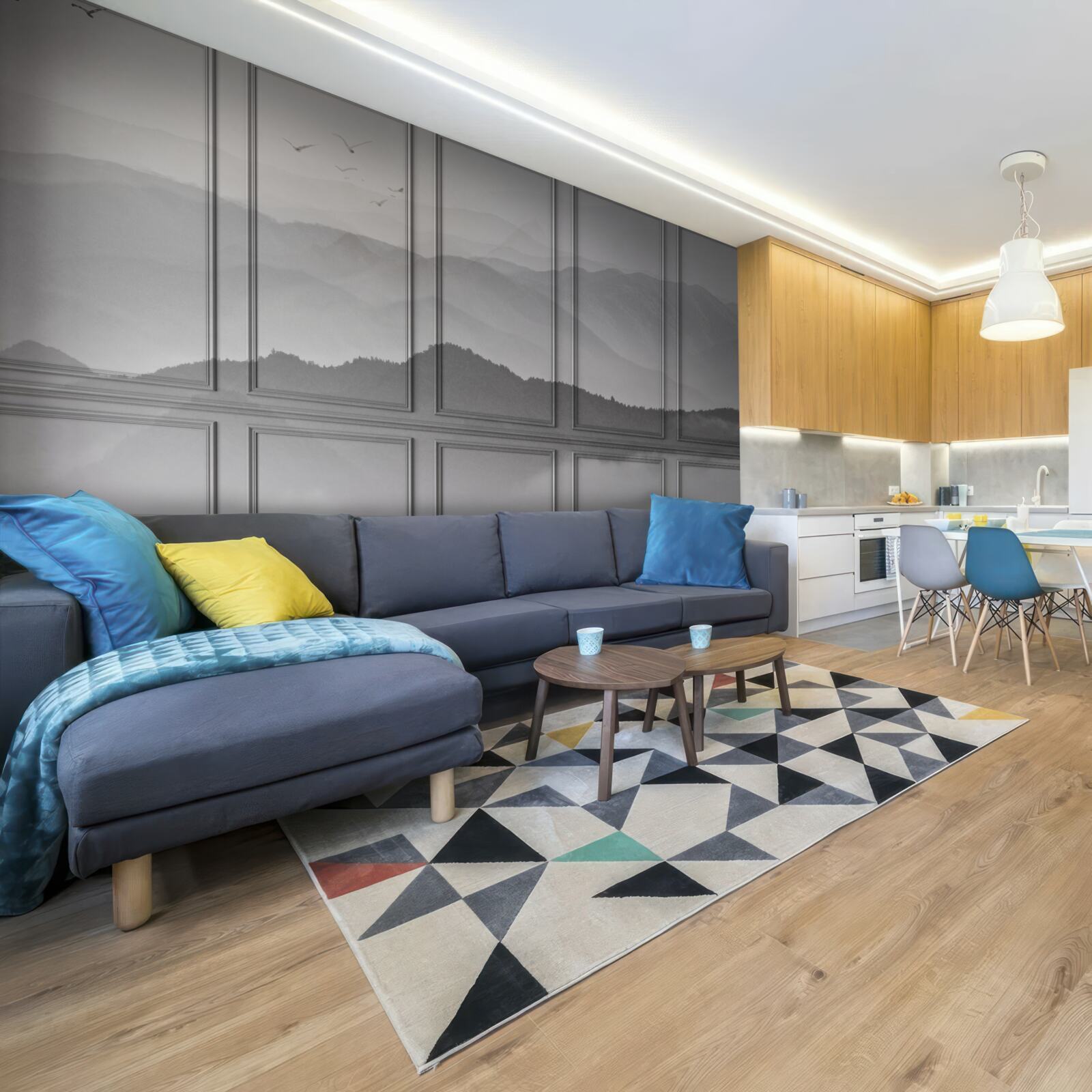 Fototapeta góry pokrywa coraz gęstsza mgła