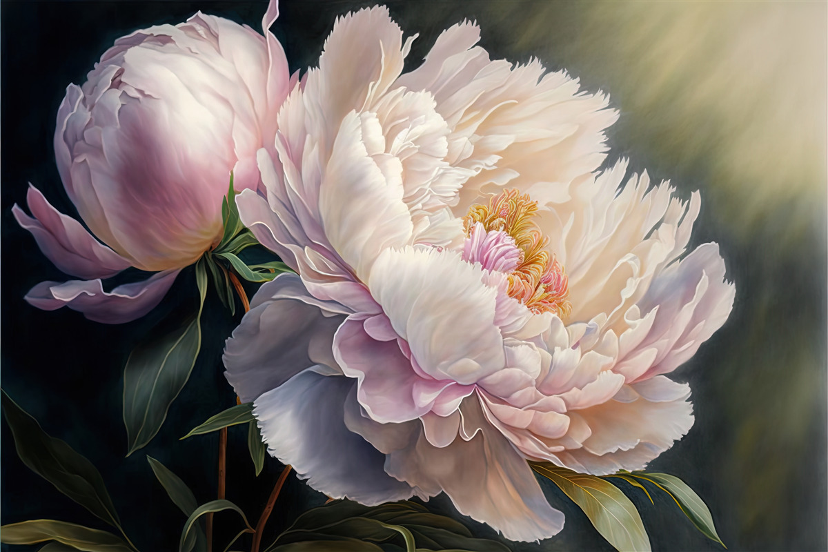 Fototapeta duży delikatny różowy pączek