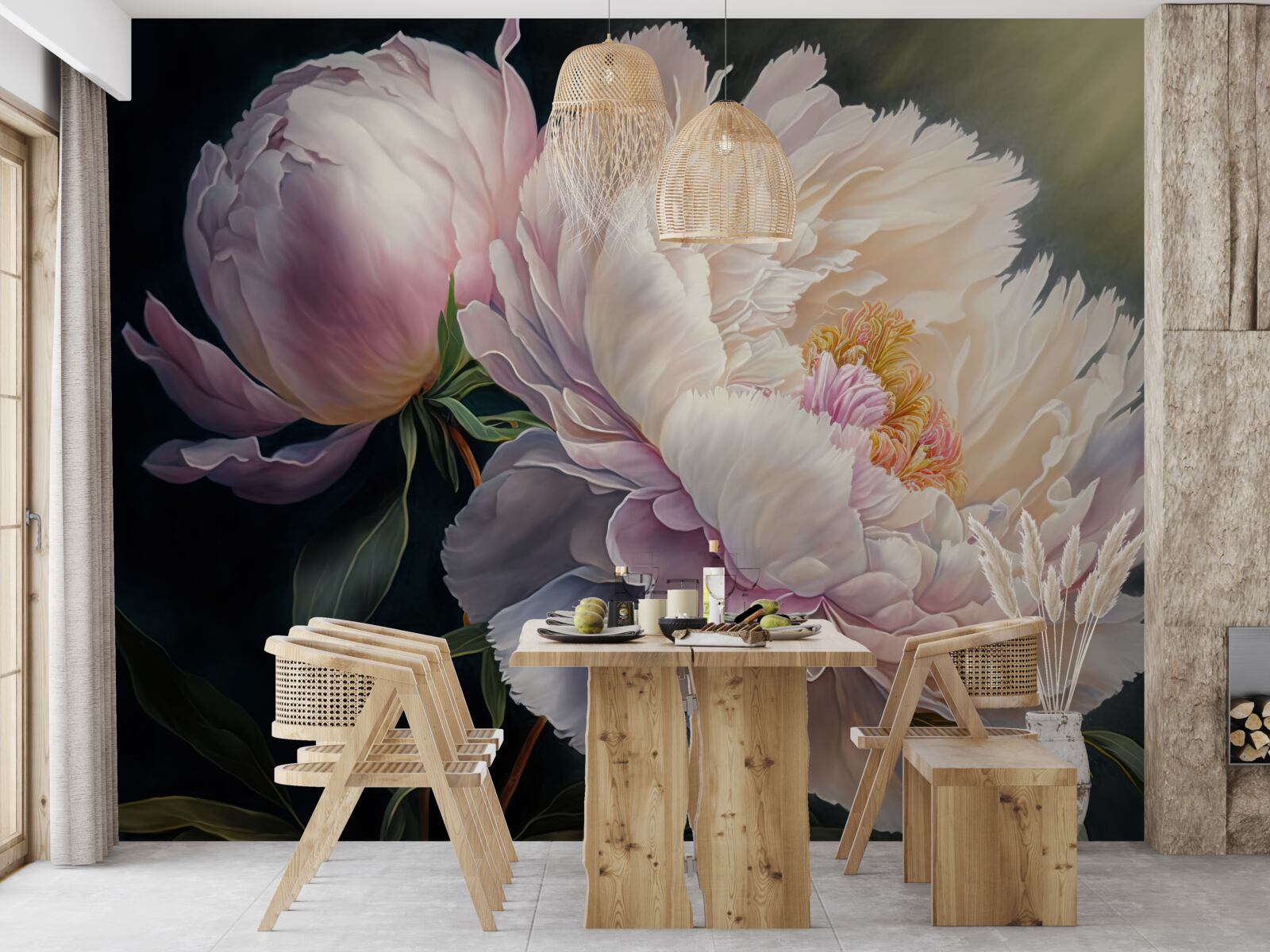 Fototapeta duży delikatny różowy pączek