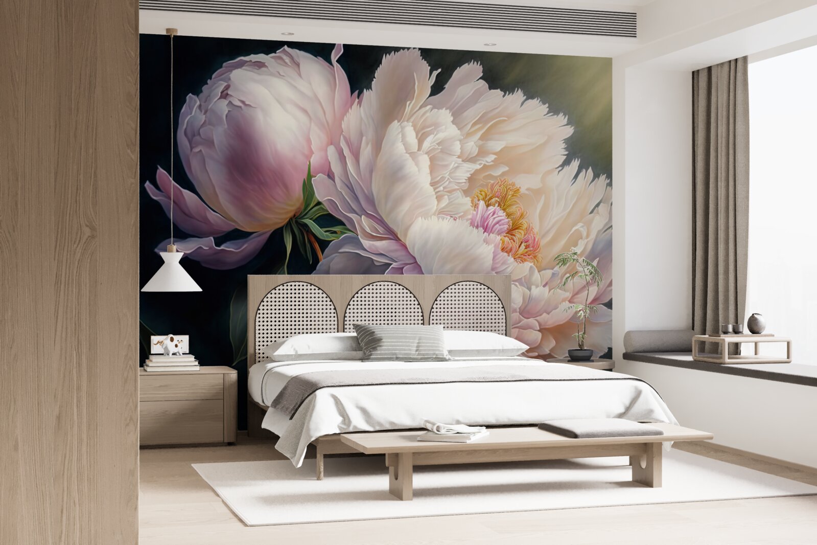 Fototapeta duży delikatny różowy pączek