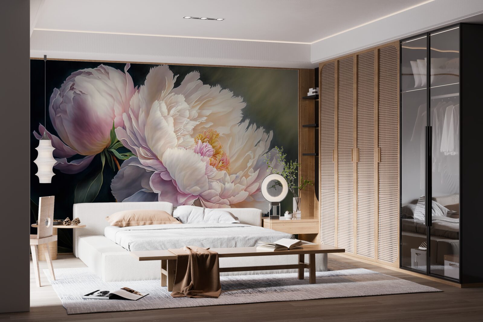 Fototapeta duży delikatny różowy pączek