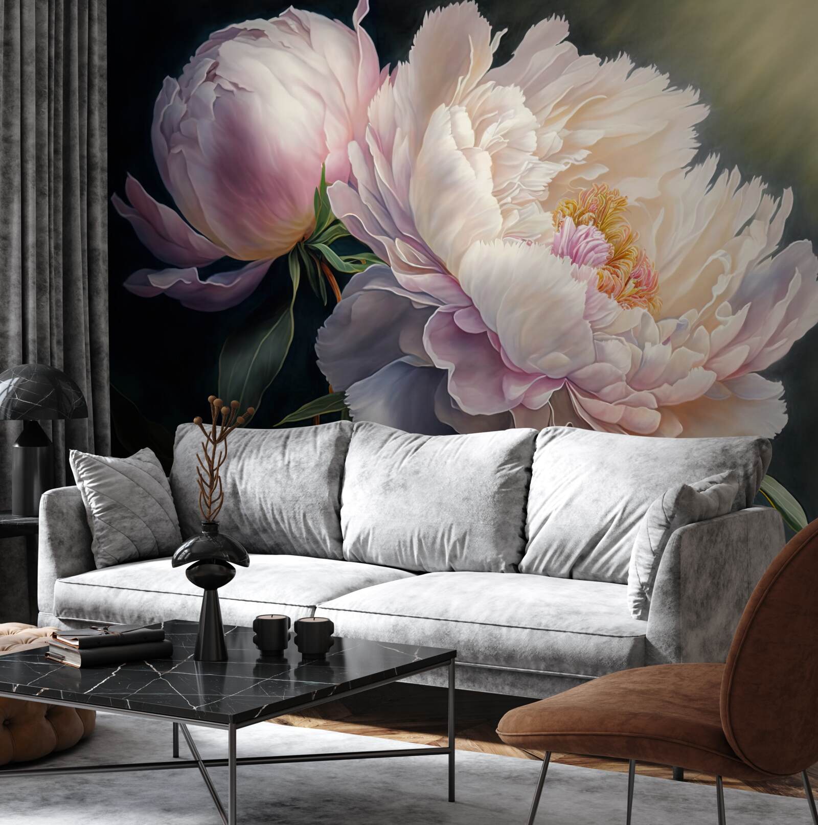 Fototapeta duży delikatny różowy pączek