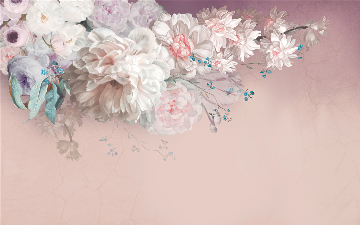 Fototapeta na jednej gałązce rozwijają się delikatne, jasne pąki