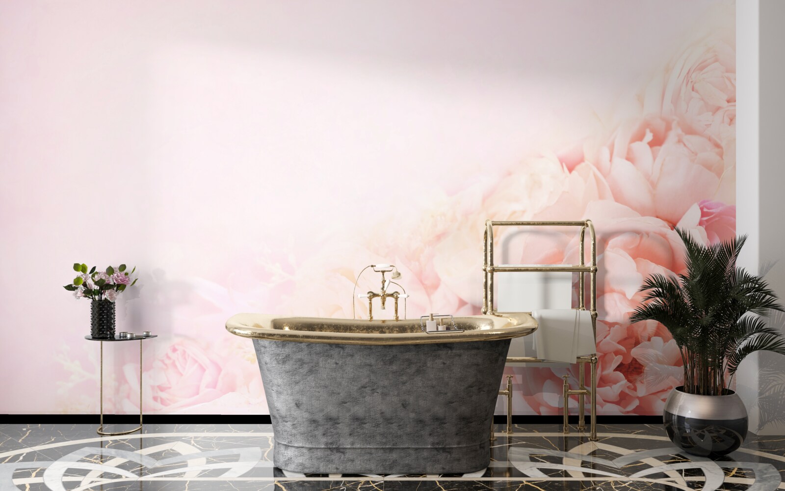 Fototapeta cienkie różowe kwiaty