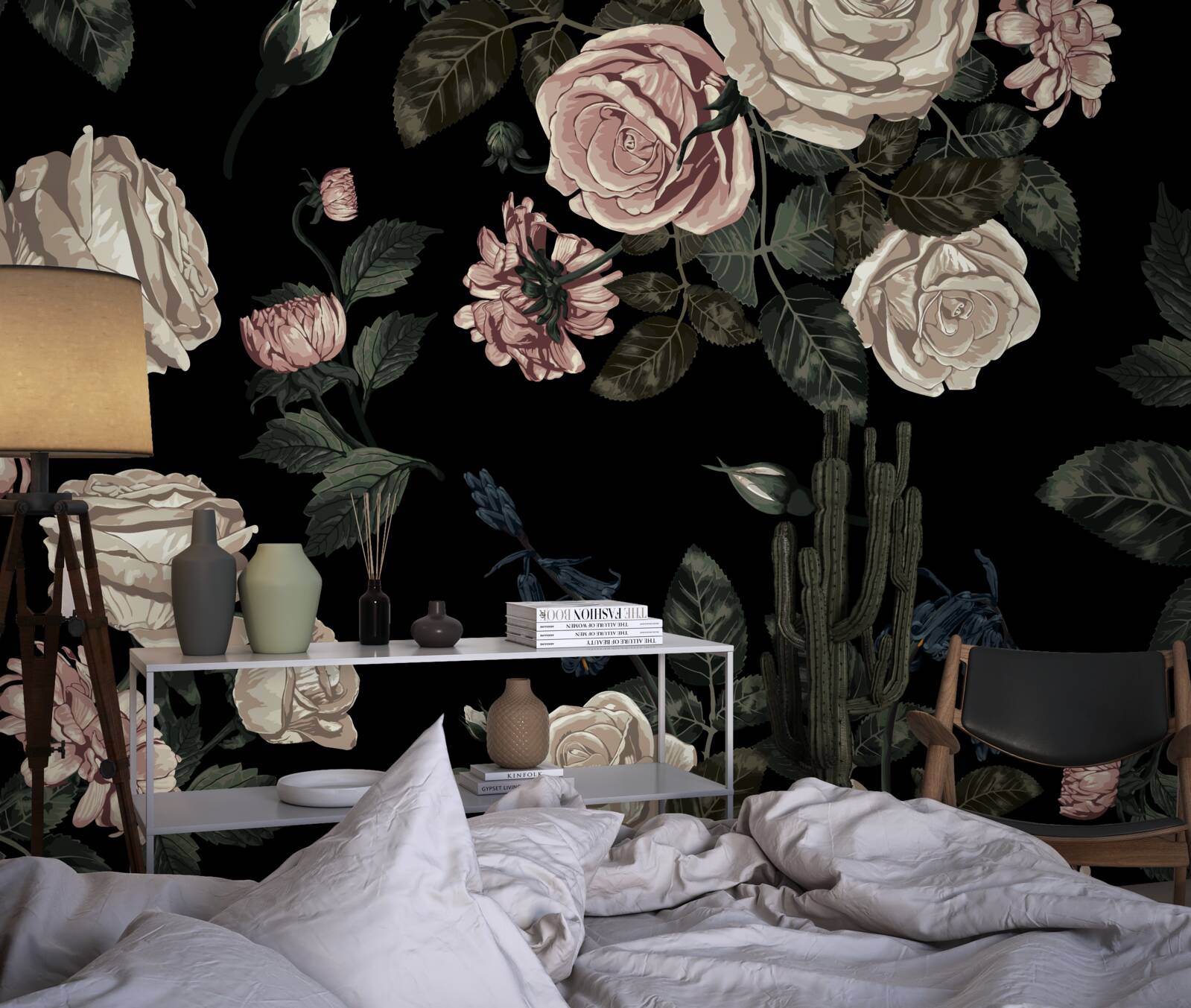 Fototapeta jasne pąki kontrastują z ciemnym tłem