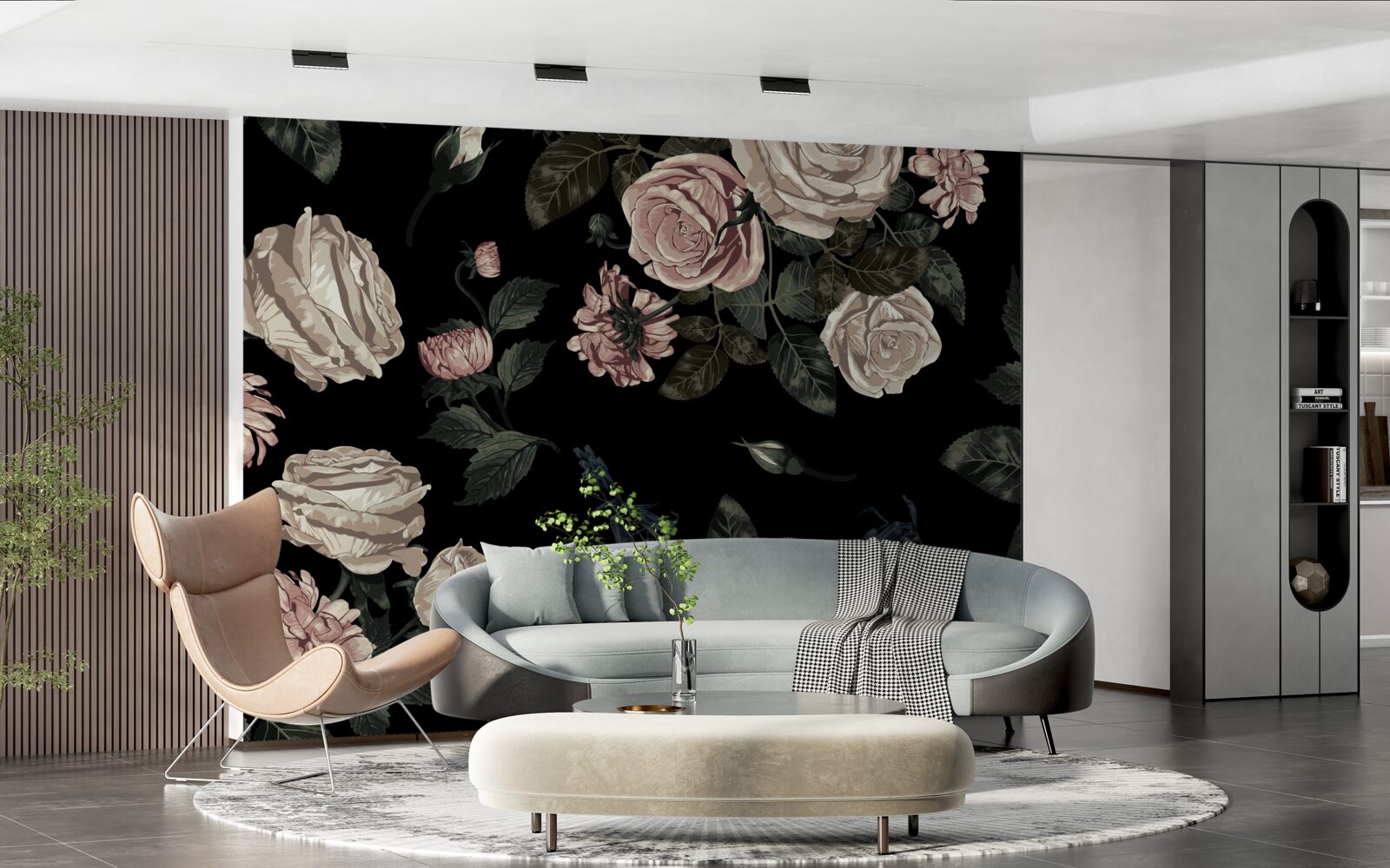 Fototapeta jasne pąki kontrastują z ciemnym tłem