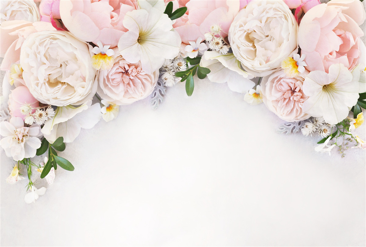 Fototapeta gałąź dużych piwonii w jasnoróżowym kolorze