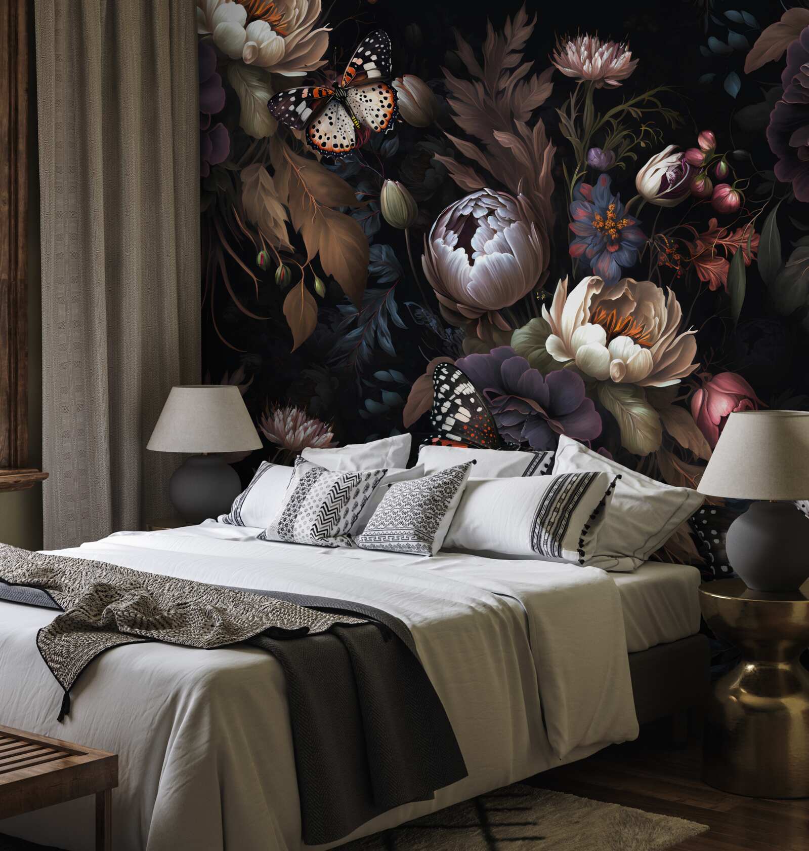 Fototapeta gdy zapada noc, kwiaty zasypiają