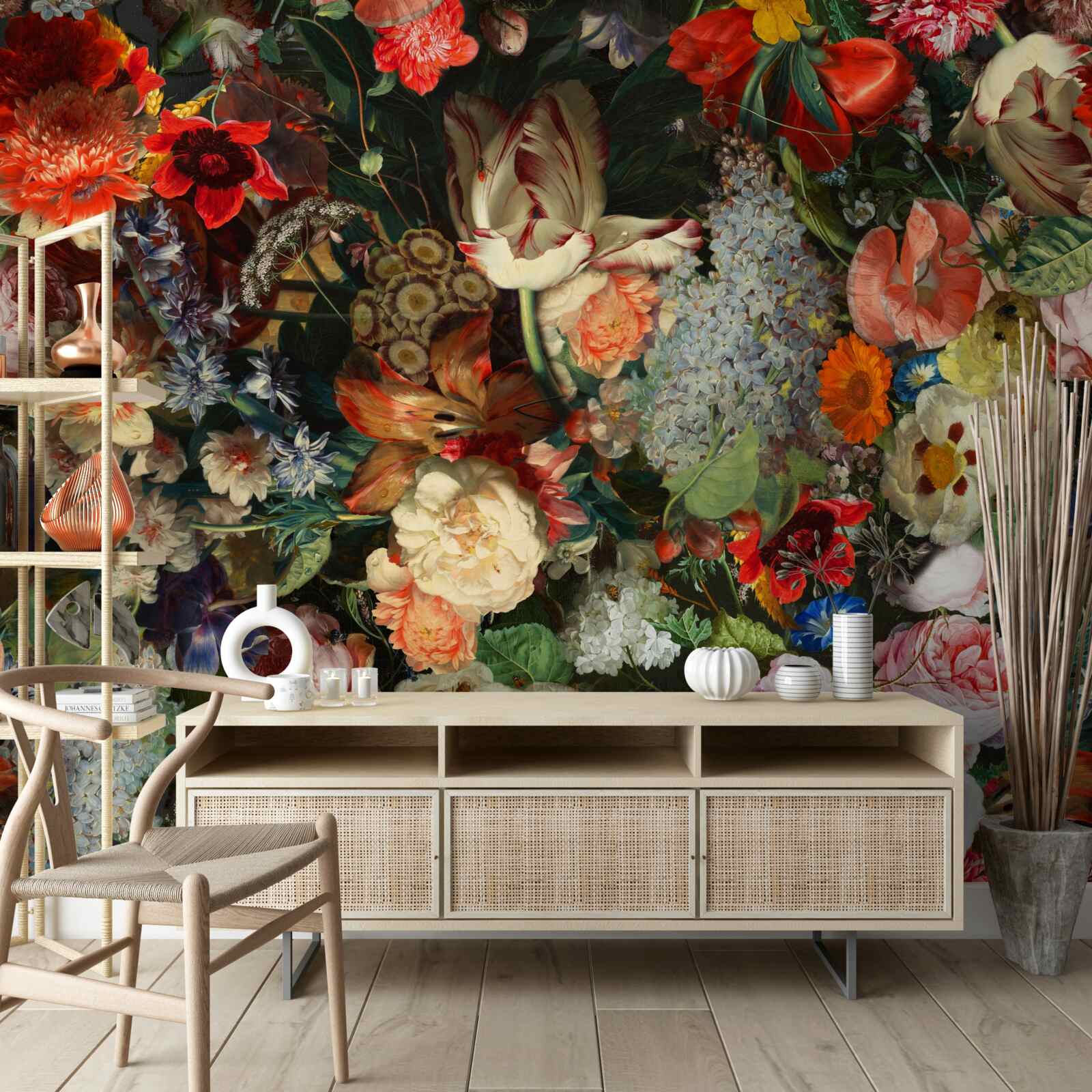 Fototapeta Żywe kwiaty sezonowe w pełnym letnim rozkwicie