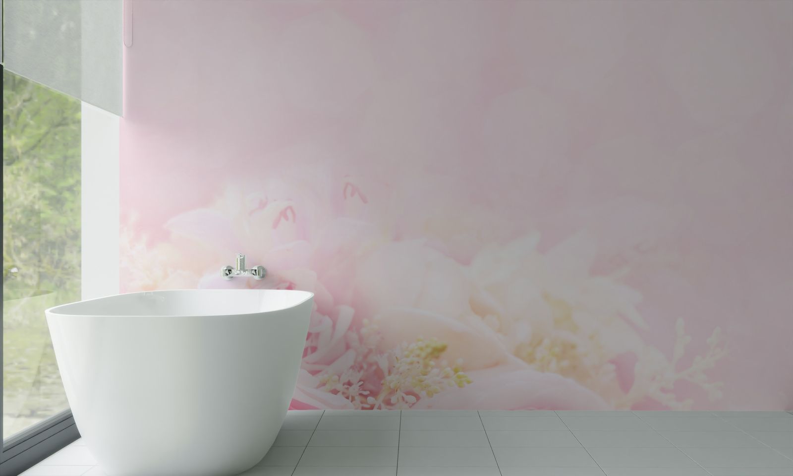 Fototapeta zestaw róż piwoniowych w różowej tonacji