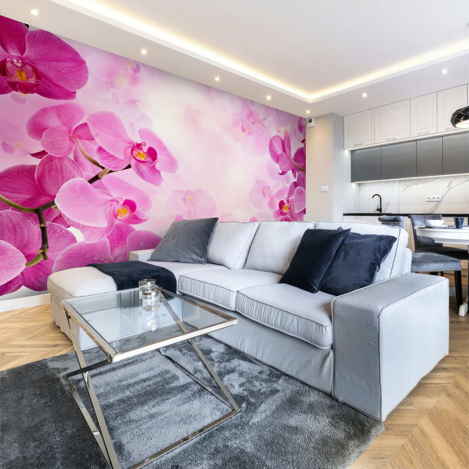 Fototapeta pąki fioletowej orchidei są duże