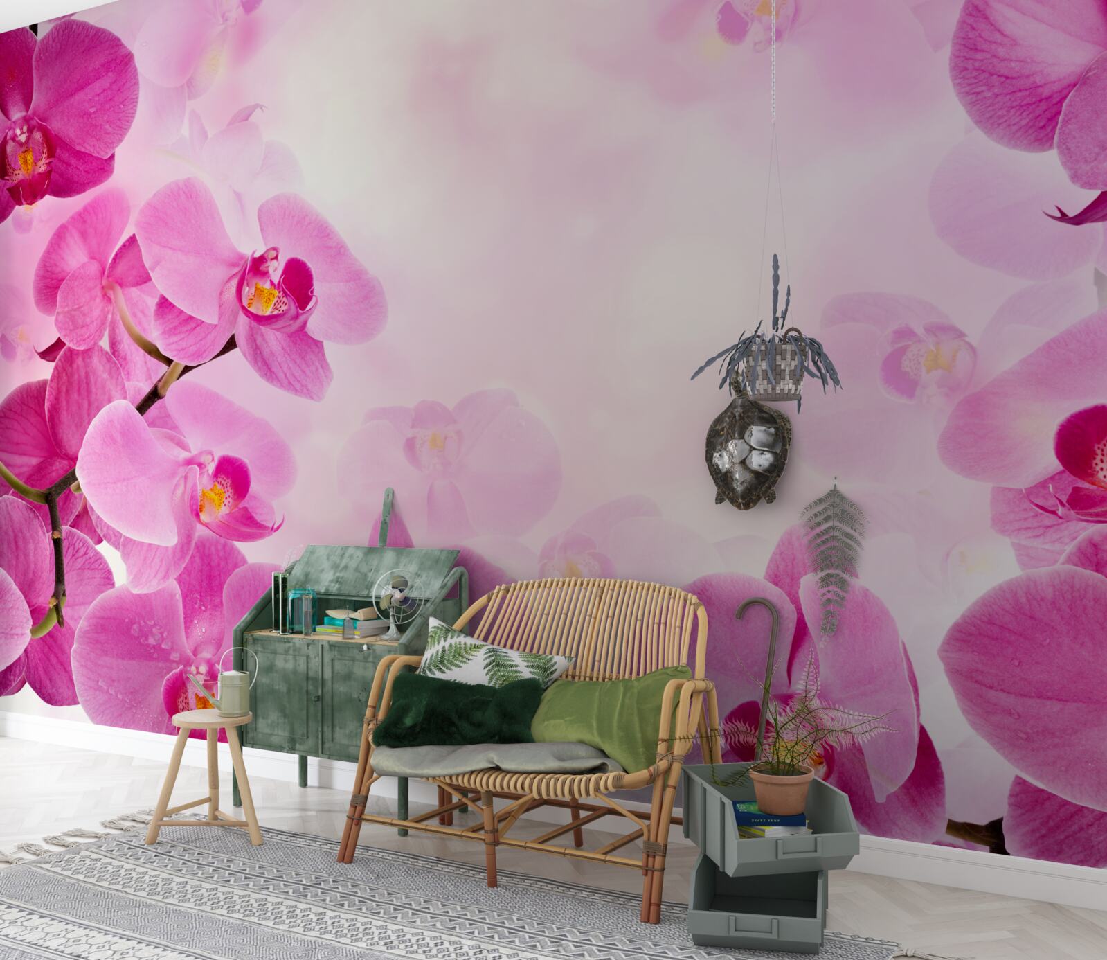 Fototapeta pąki fioletowej orchidei są duże