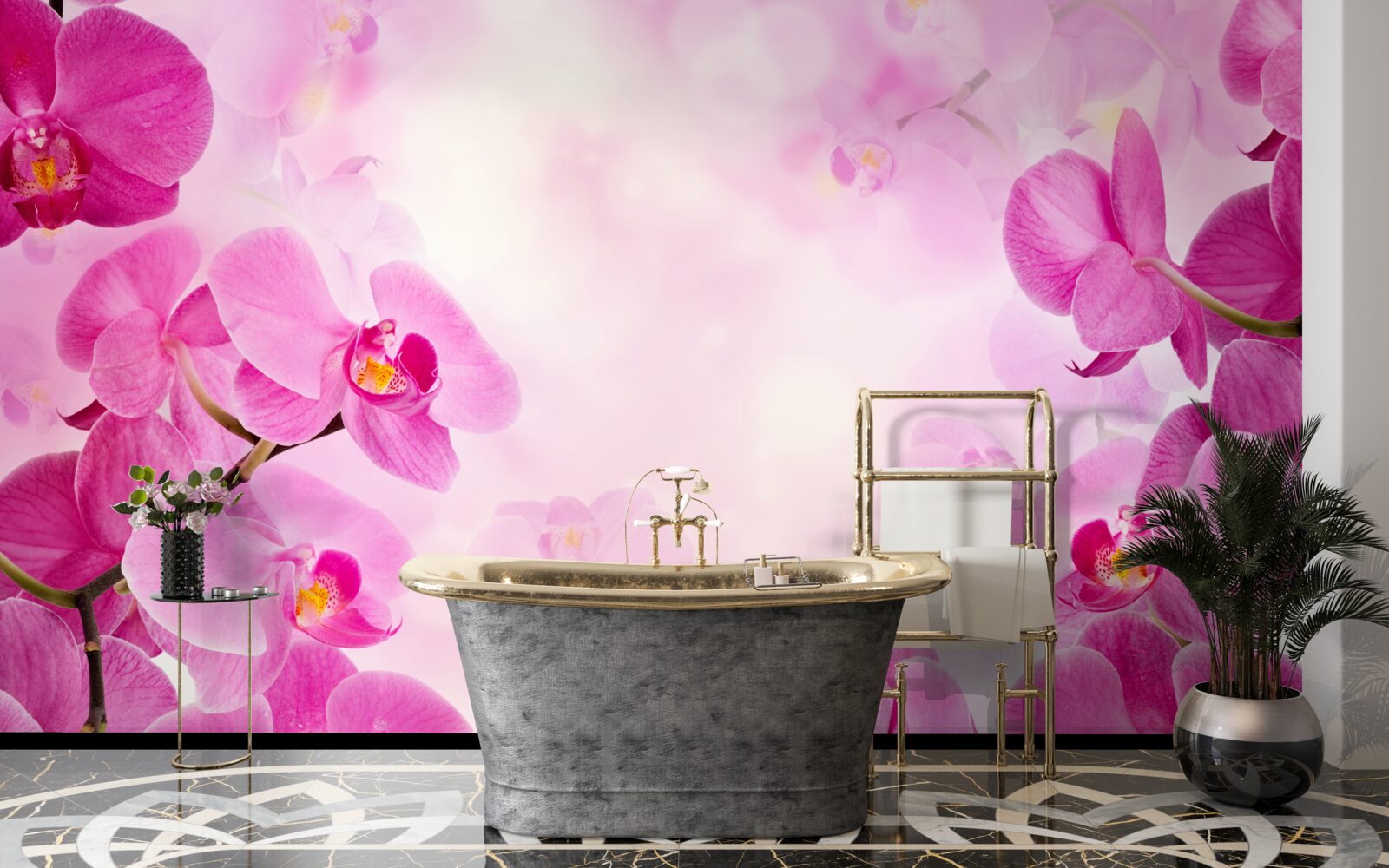 Fototapeta pąki fioletowej orchidei są duże