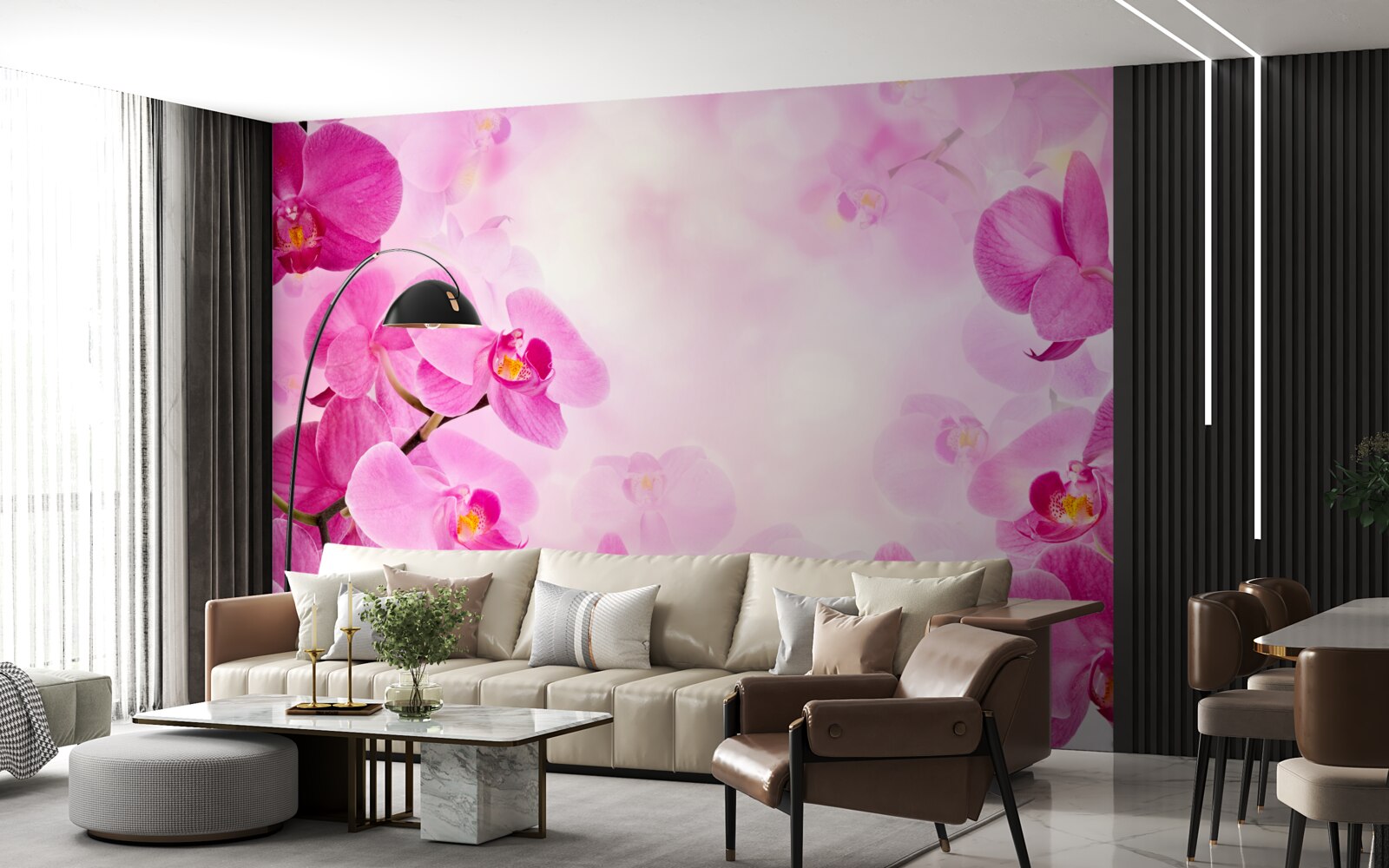 Fototapeta pąki fioletowej orchidei są duże