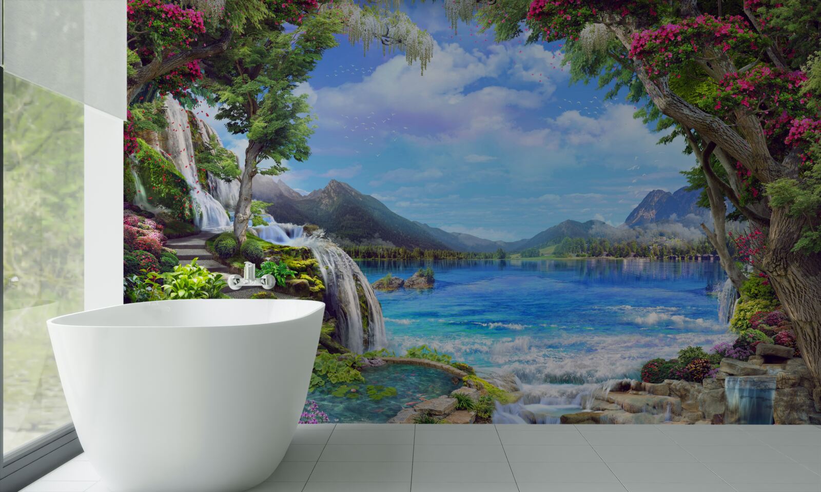 Fototapeta oaza w górach