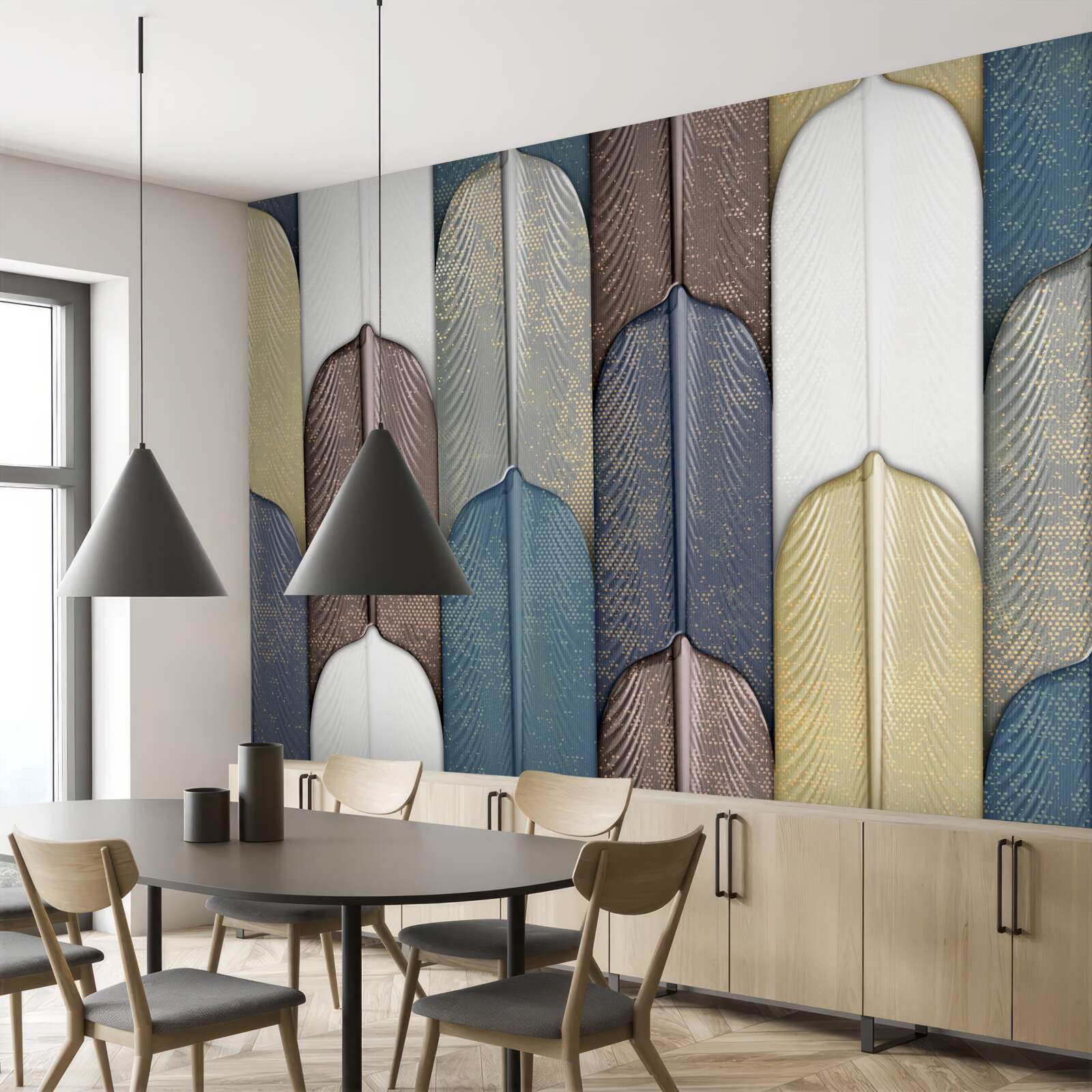 Fototapeta las usiany jesiennymi liśćmi