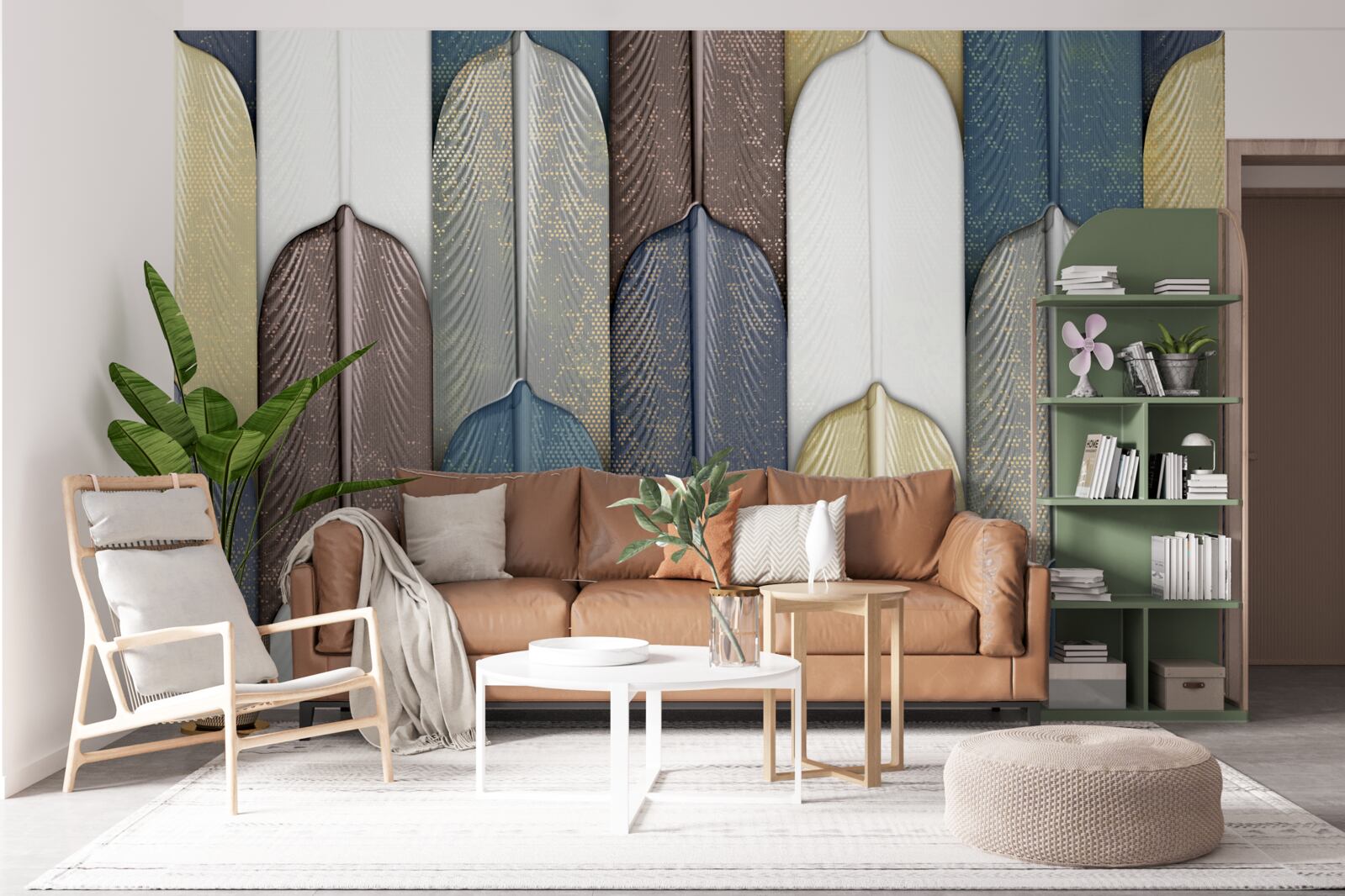 Fototapeta las usiany jesiennymi liśćmi