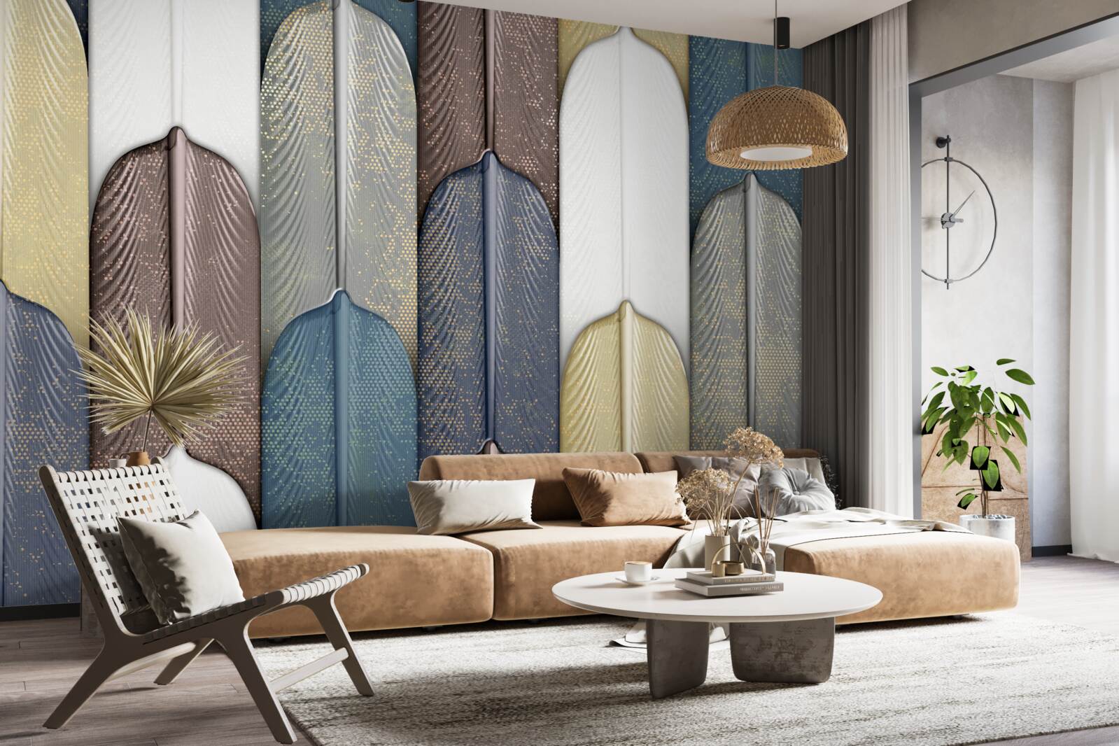 Fototapeta las usiany jesiennymi liśćmi