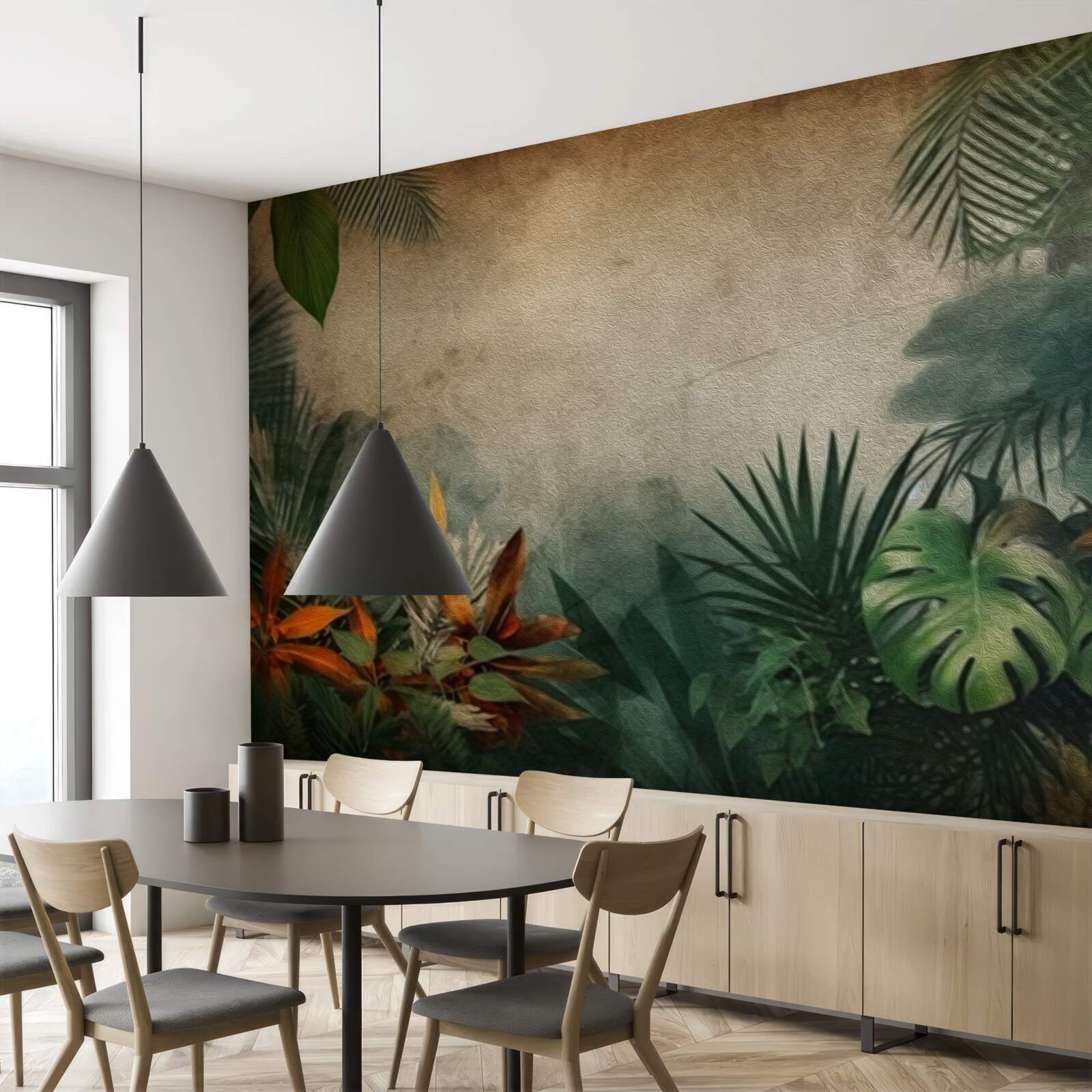 Fototapeta deszcz w tropikalnej dżungli