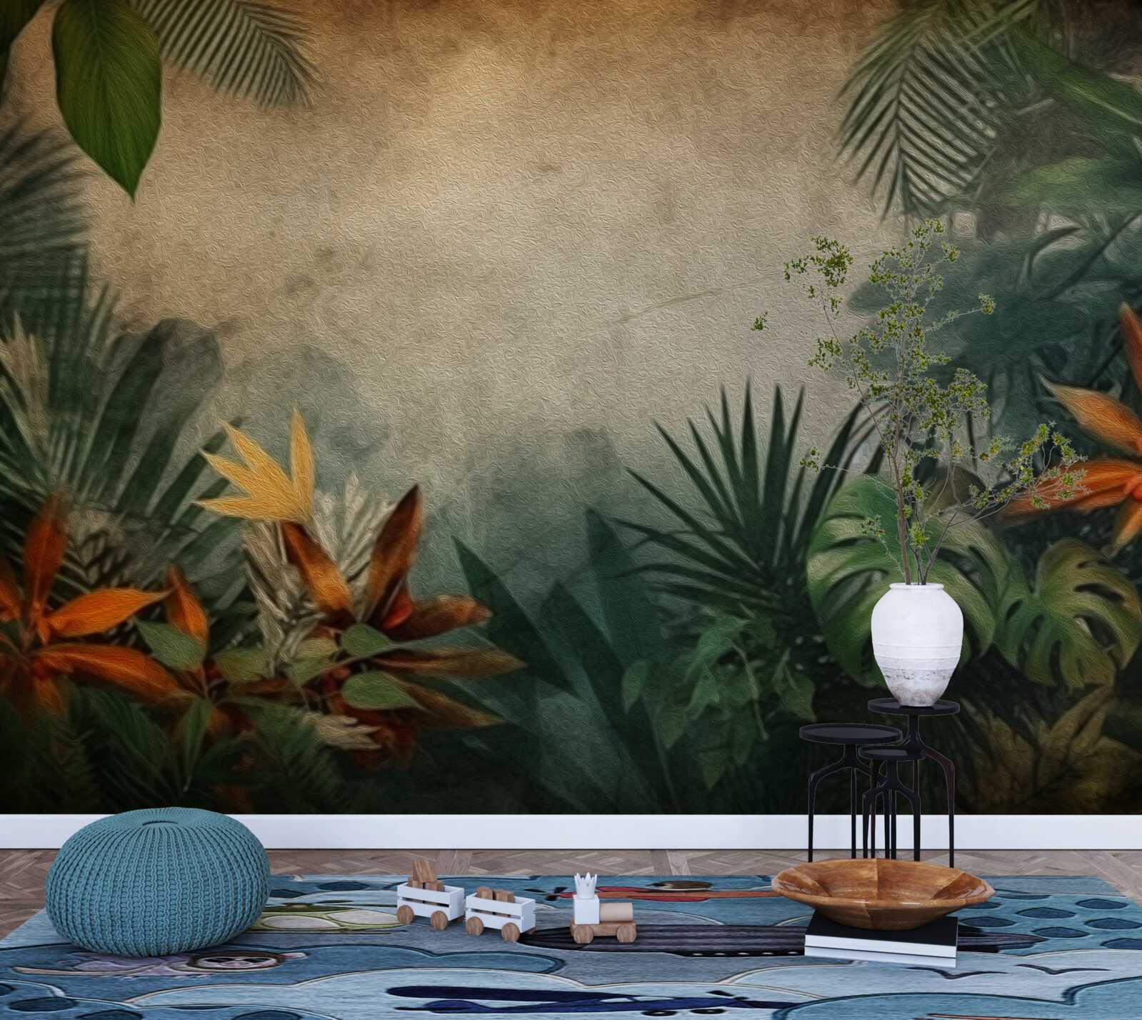 Fototapeta deszcz w tropikalnej dżungli